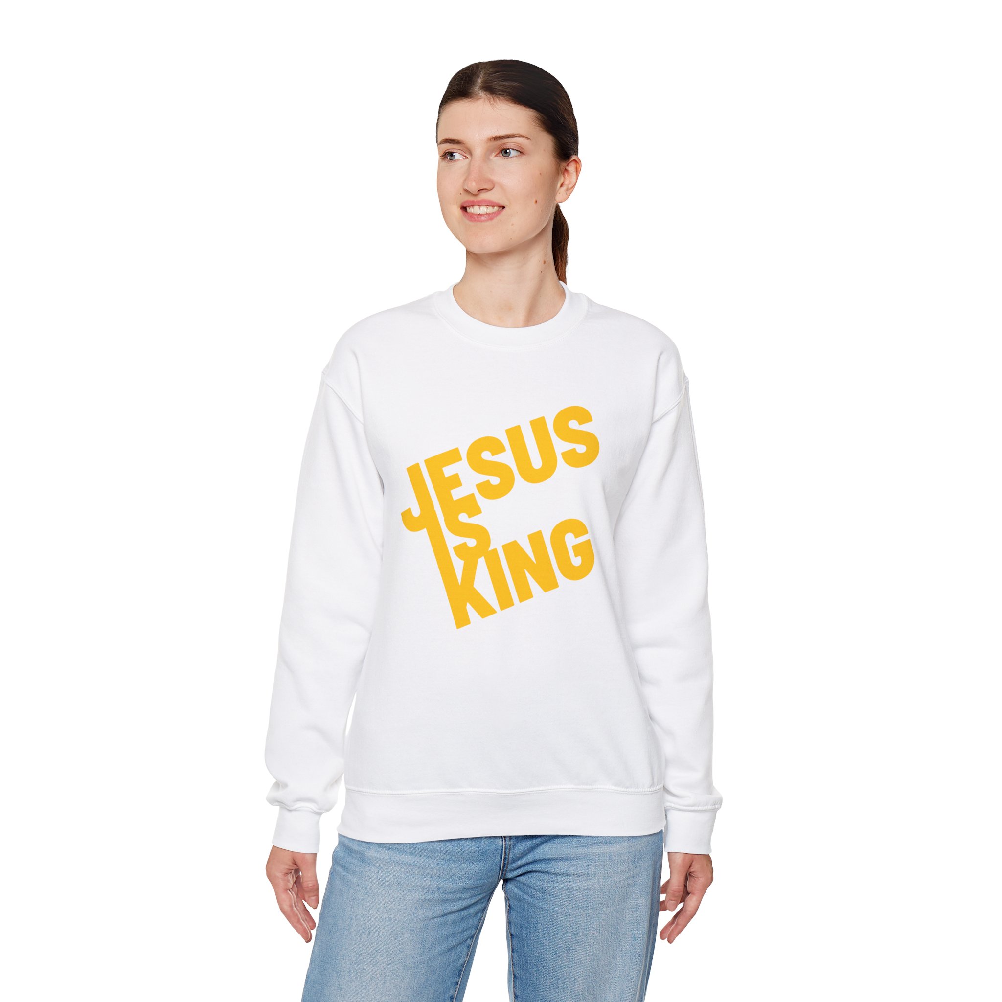 Jesus is King - Sweatshirt - Christian Apparel, Unisex Heavy Blend - Image 11