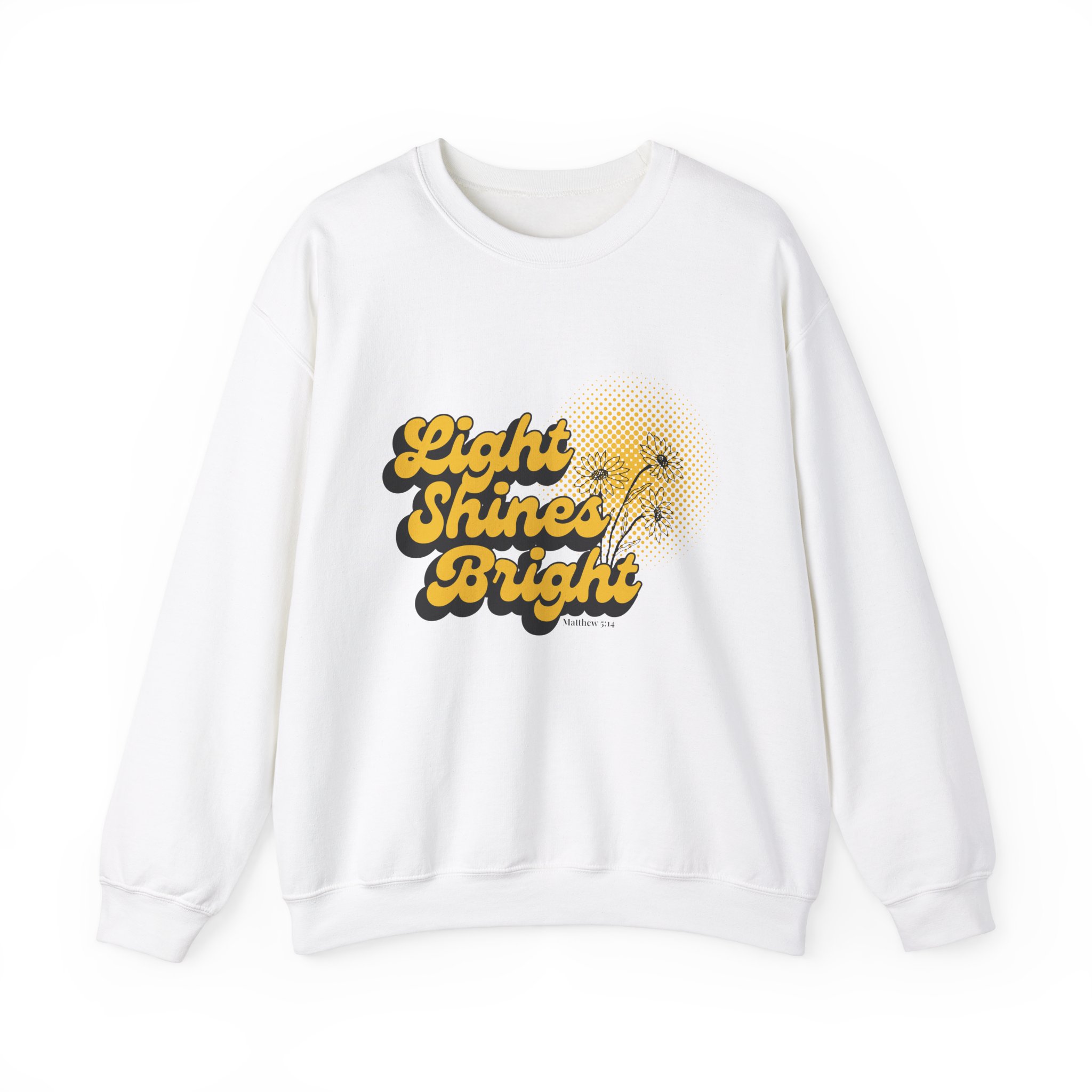 Light Shines Bright, Sweatshirt - Matthew 5:14, Christian Apparel - Image 6
