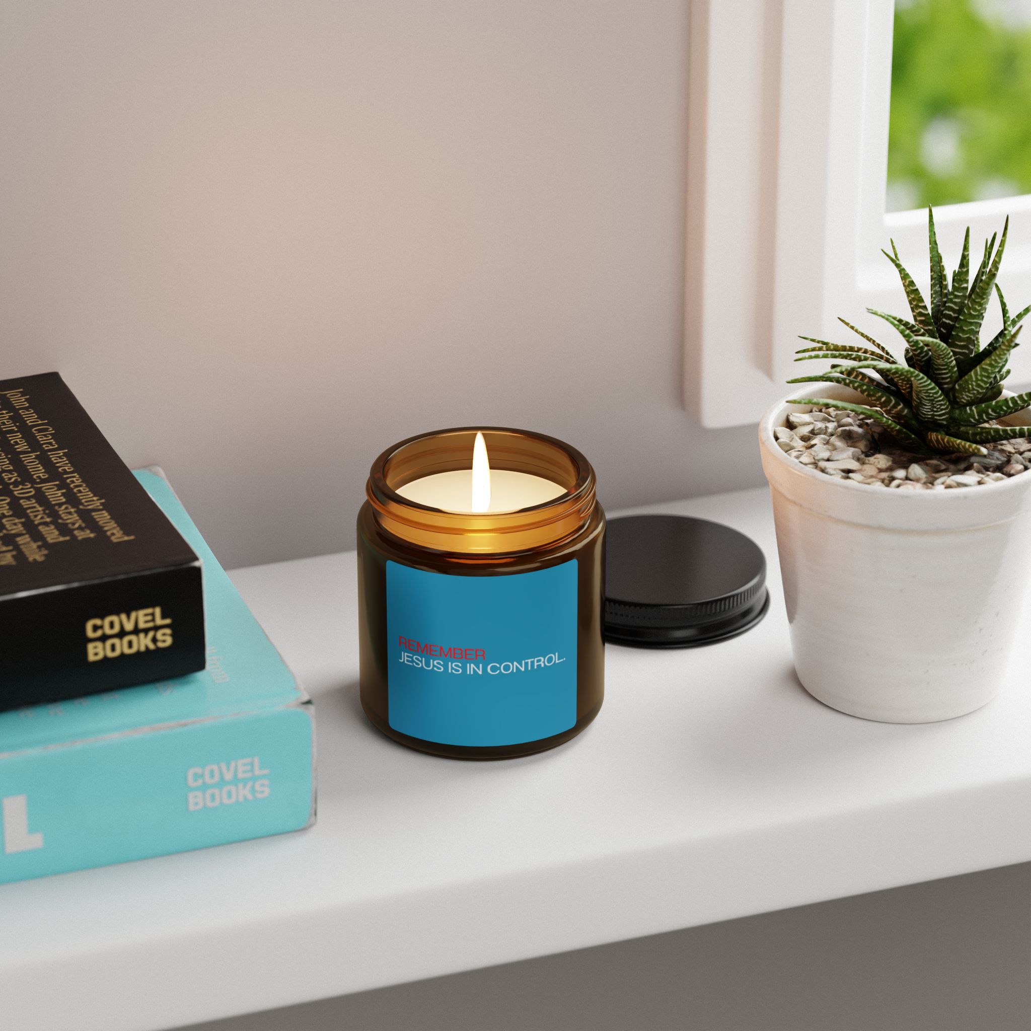 Remember: Jesus is in Control - Scented Candle - Christian Home Decor - Image 9