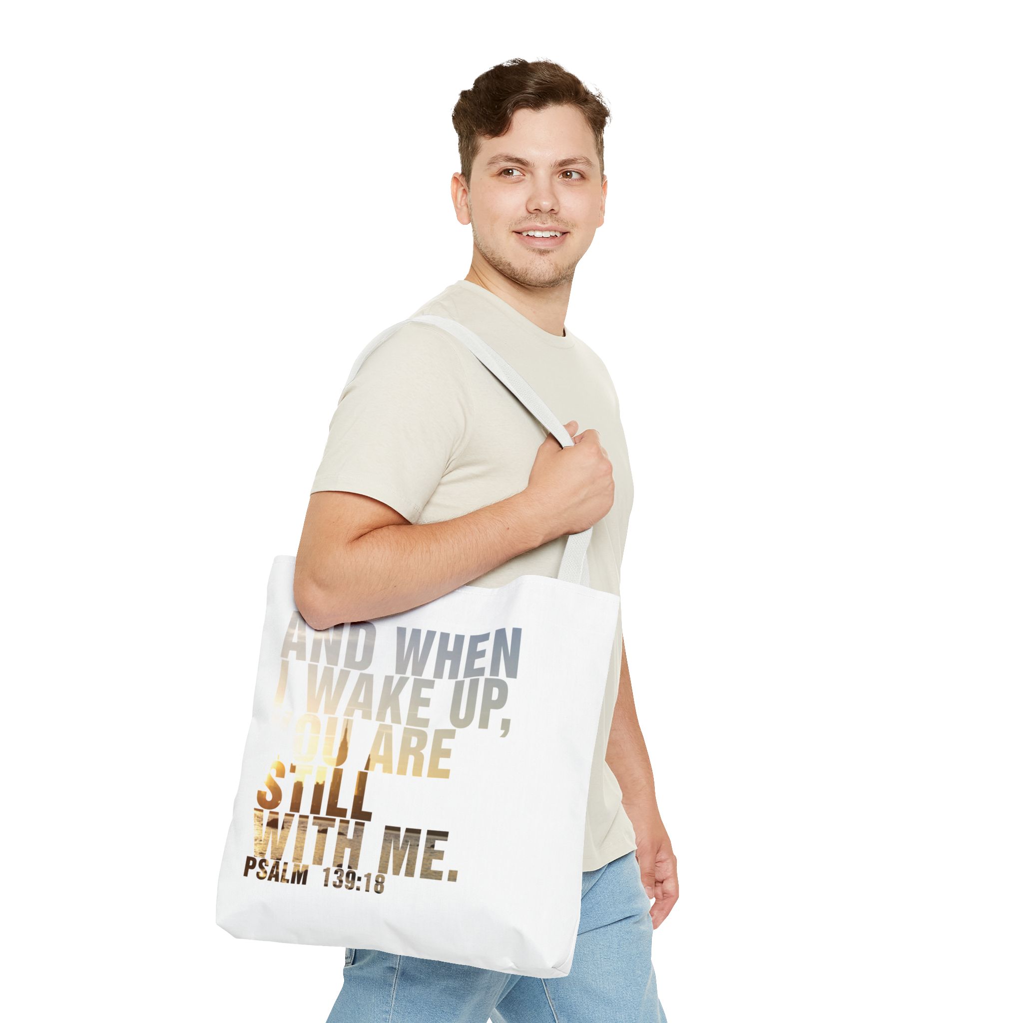 Inspirational 'And When I Wake Up' Tote Bag – Psalm 139:18, Durable & Stylish - Image 35