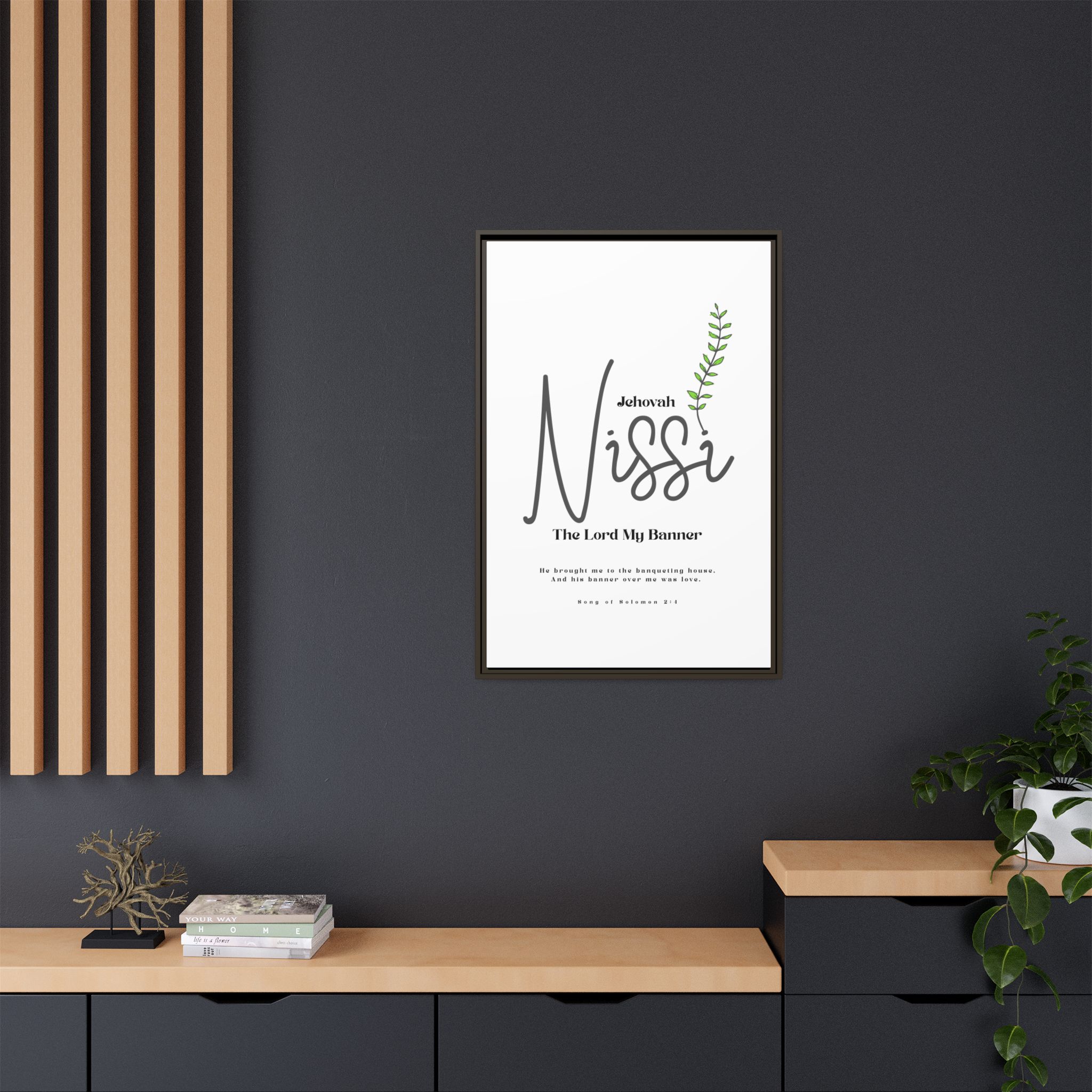 Jehovah Nissi Framed Canvas - "The Lord My Banner" Multi-Color Victory Wall Art - Image 12