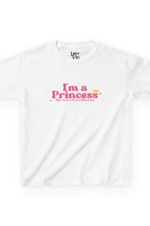 Girls Christian T-Shirt – I'm a Princess, My Tiara Is in Heaven