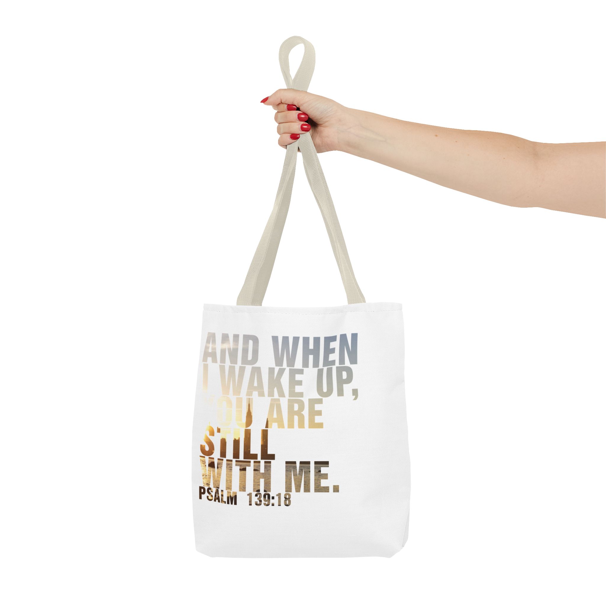 Inspirational 'And When I Wake Up' Tote Bag – Psalm 139:18, Durable & Stylish - Image 40