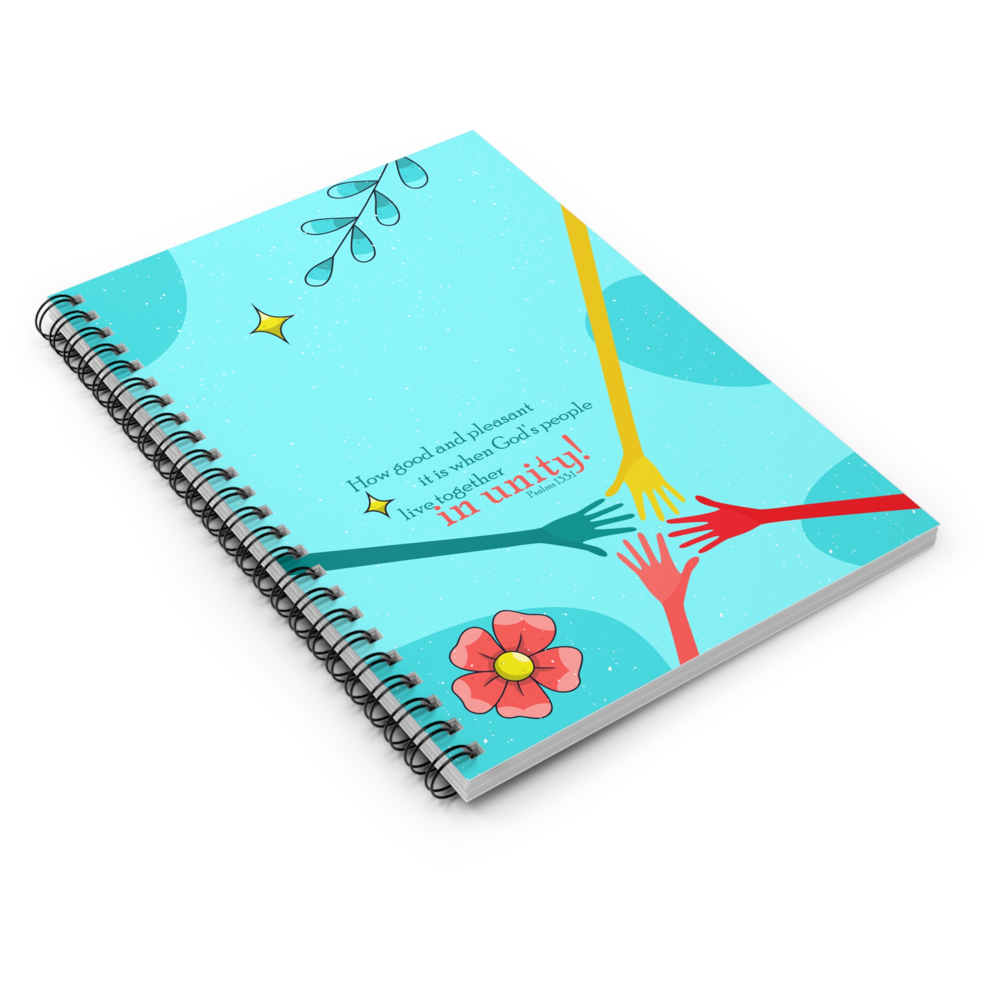 In Unity - Spiral Notebook - Psalms 133:1, Christian Stationery - Image 3