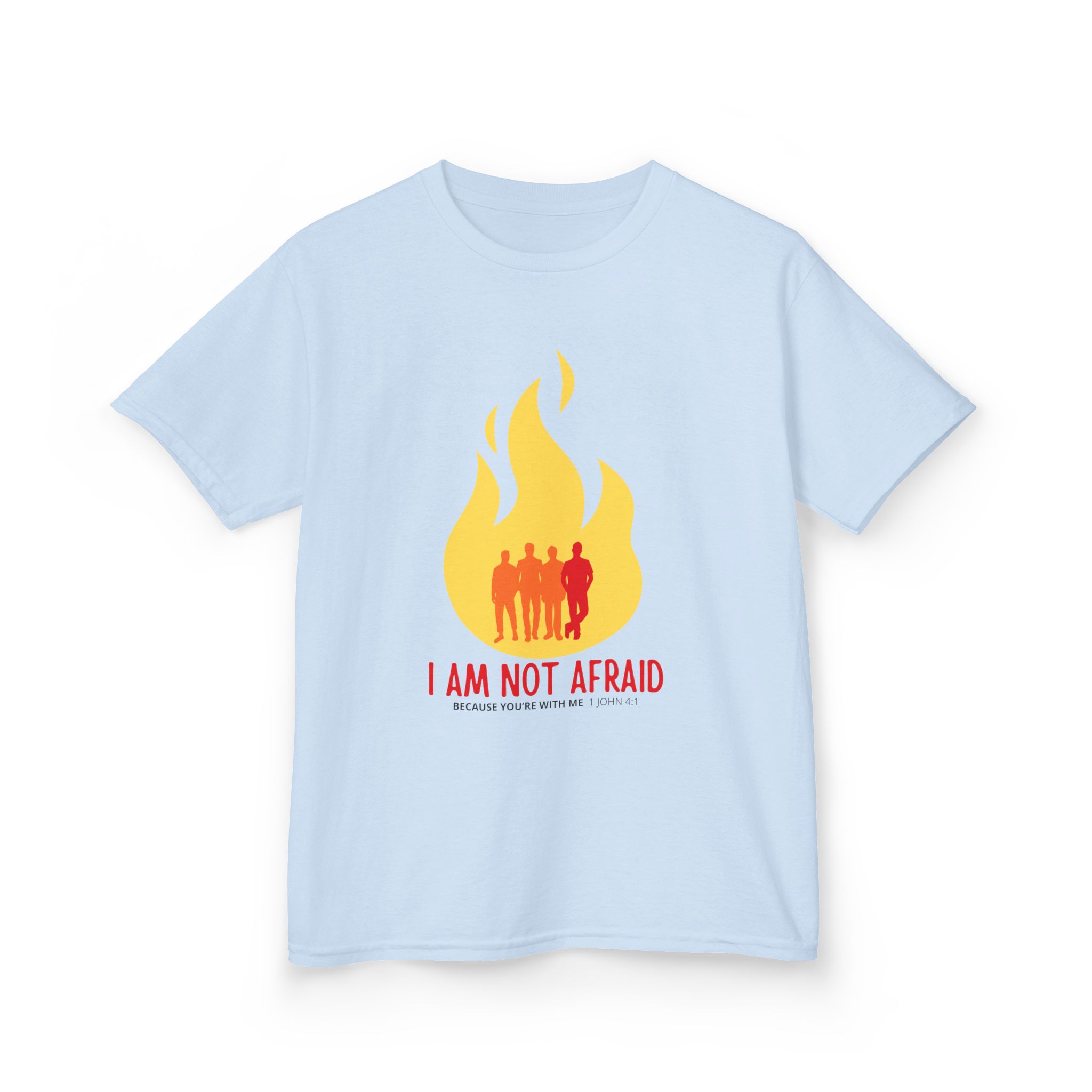 I Am Not Afraid - Kids Tee - 1 John 4:1, Christian Apparel - Image 16