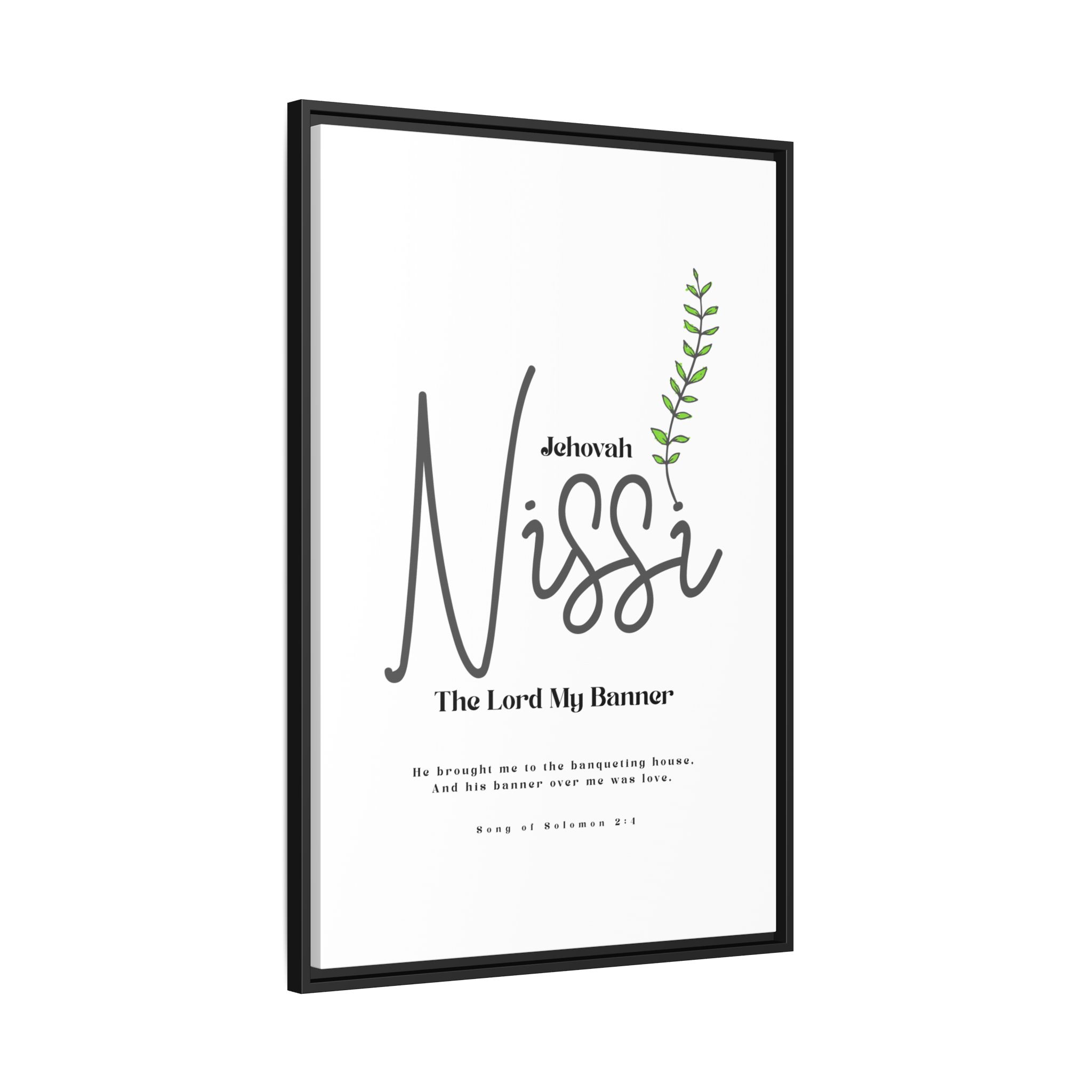 Jehovah Nissi Framed Canvas - "The Lord My Banner" Multi-Color Victory Wall Art - Image 2