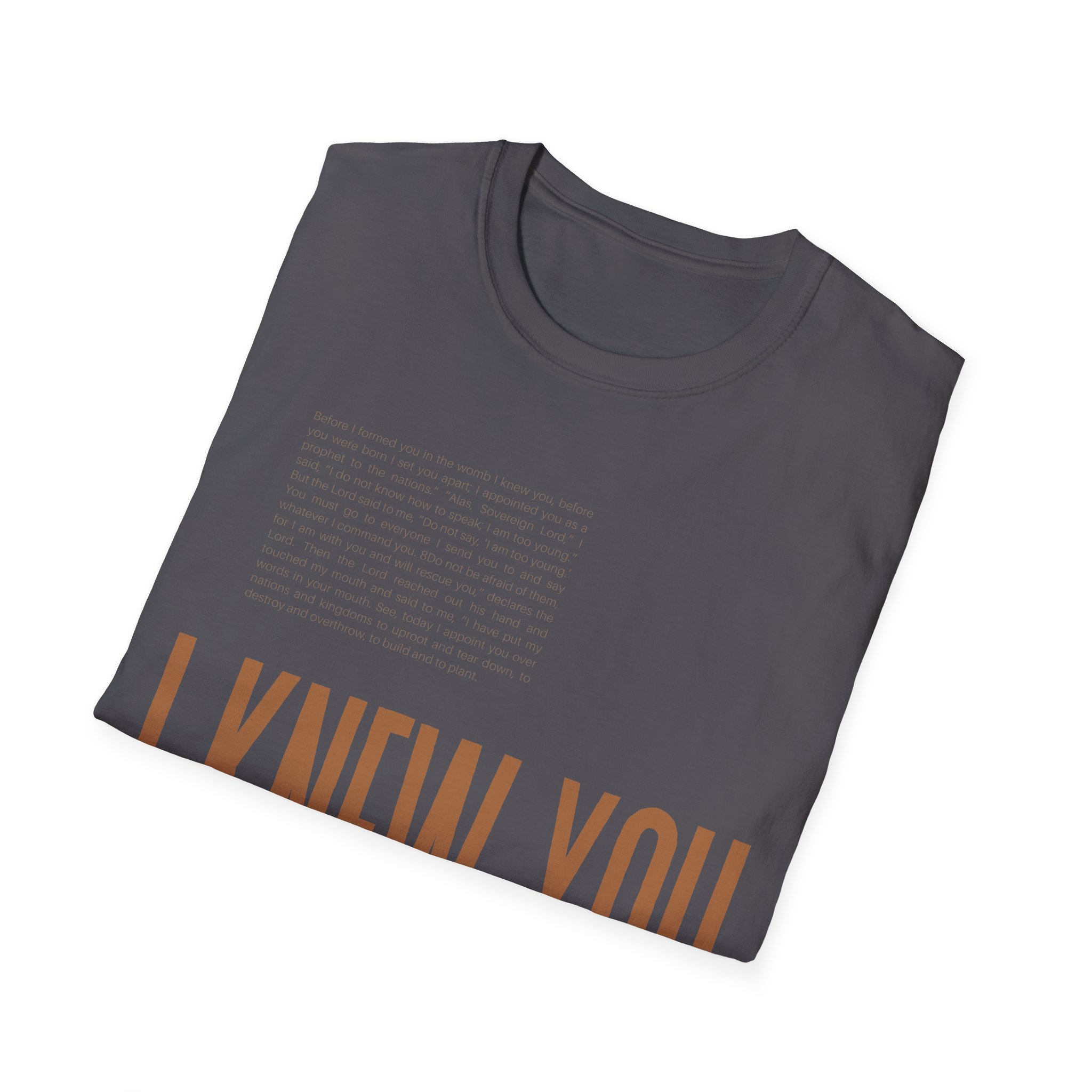 I Knew You, Before I Formed You- Unisex Christian Softstyle Tee - Image 40