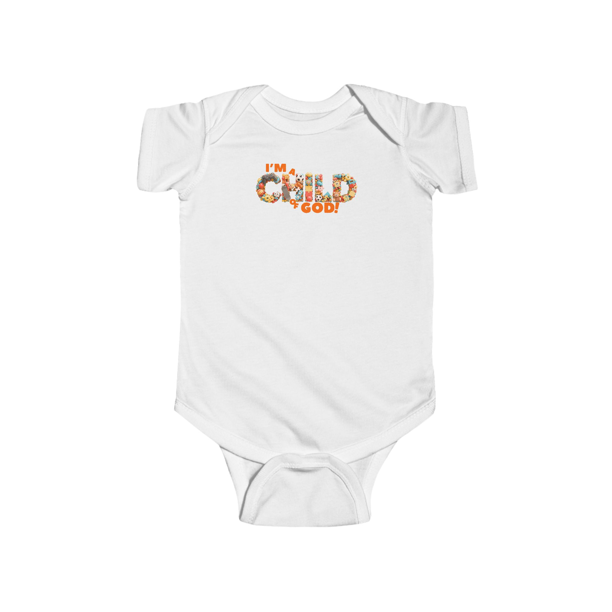 Infant Bodysuit: I Am a Child of God – Playful & Inspirational Design - Image 3