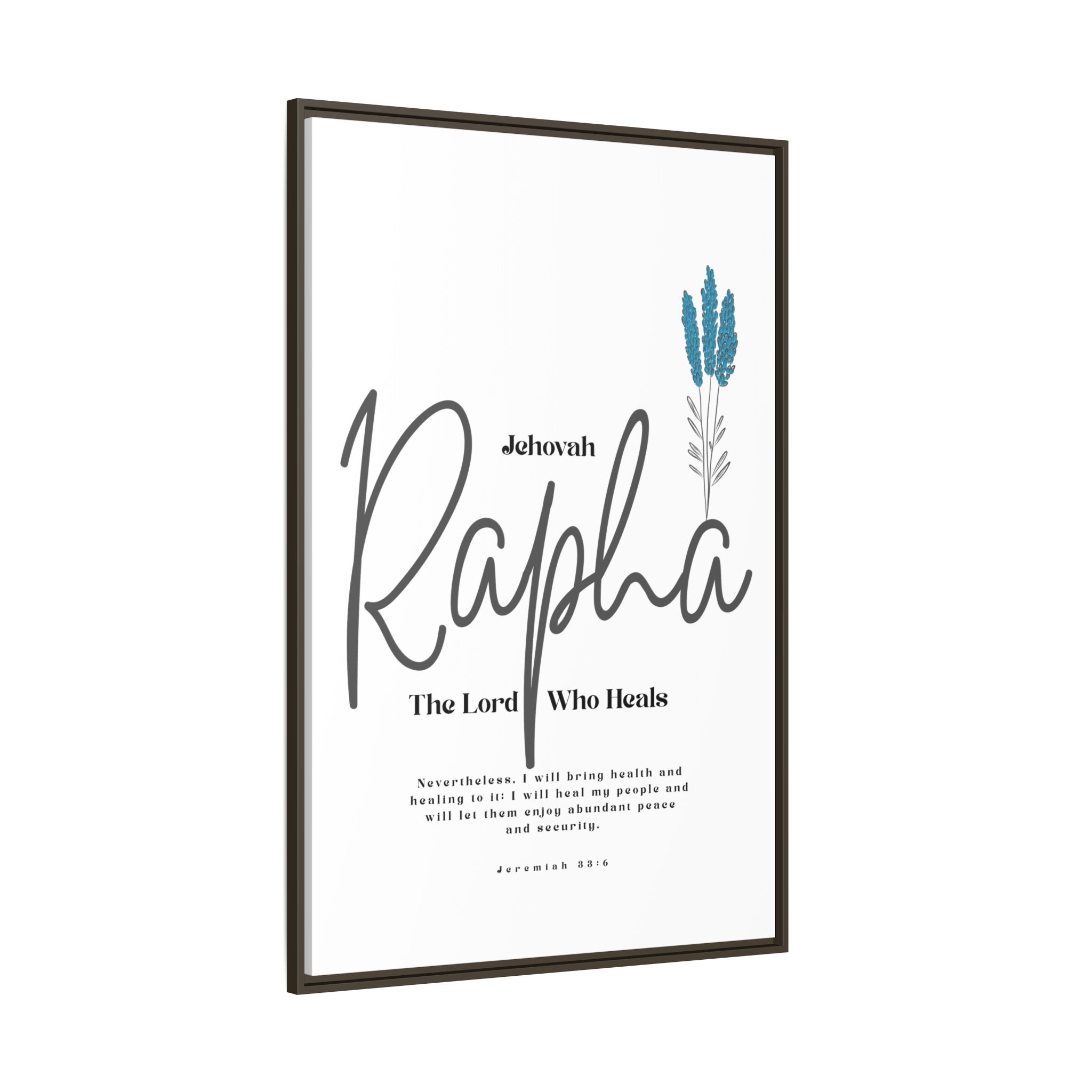 Jehovah Rapha Framed Canvas - The Lord Who Heals- Soothing Multi-Color Scripture Art - Image 18