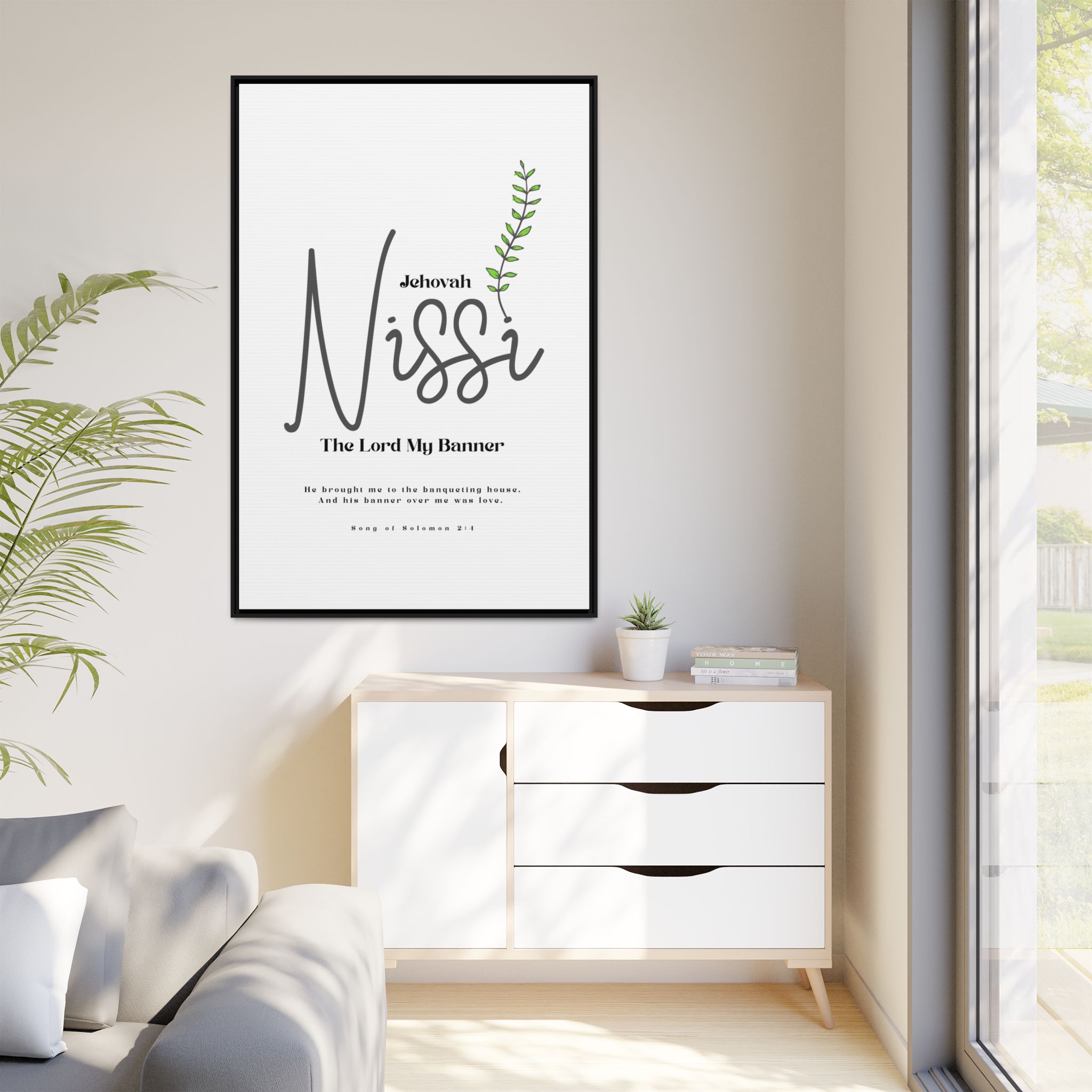 Jehovah Nissi Framed Canvas - "The Lord My Banner" Multi-Color Victory Wall Art - Image 51