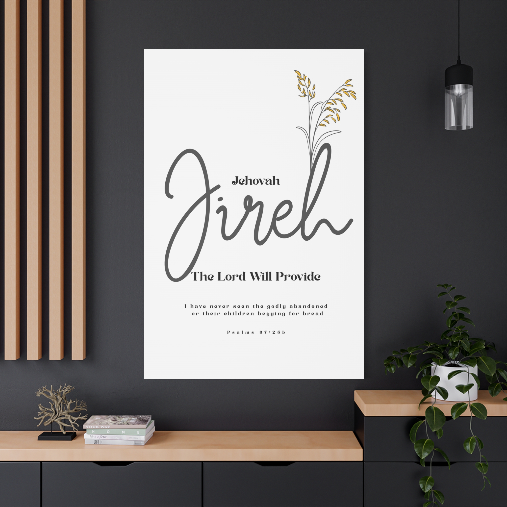 Jehovah Jireh Canvas - Minimalist 'The Lord Will Provide' Wall Art, Ready to Hang - Image 28