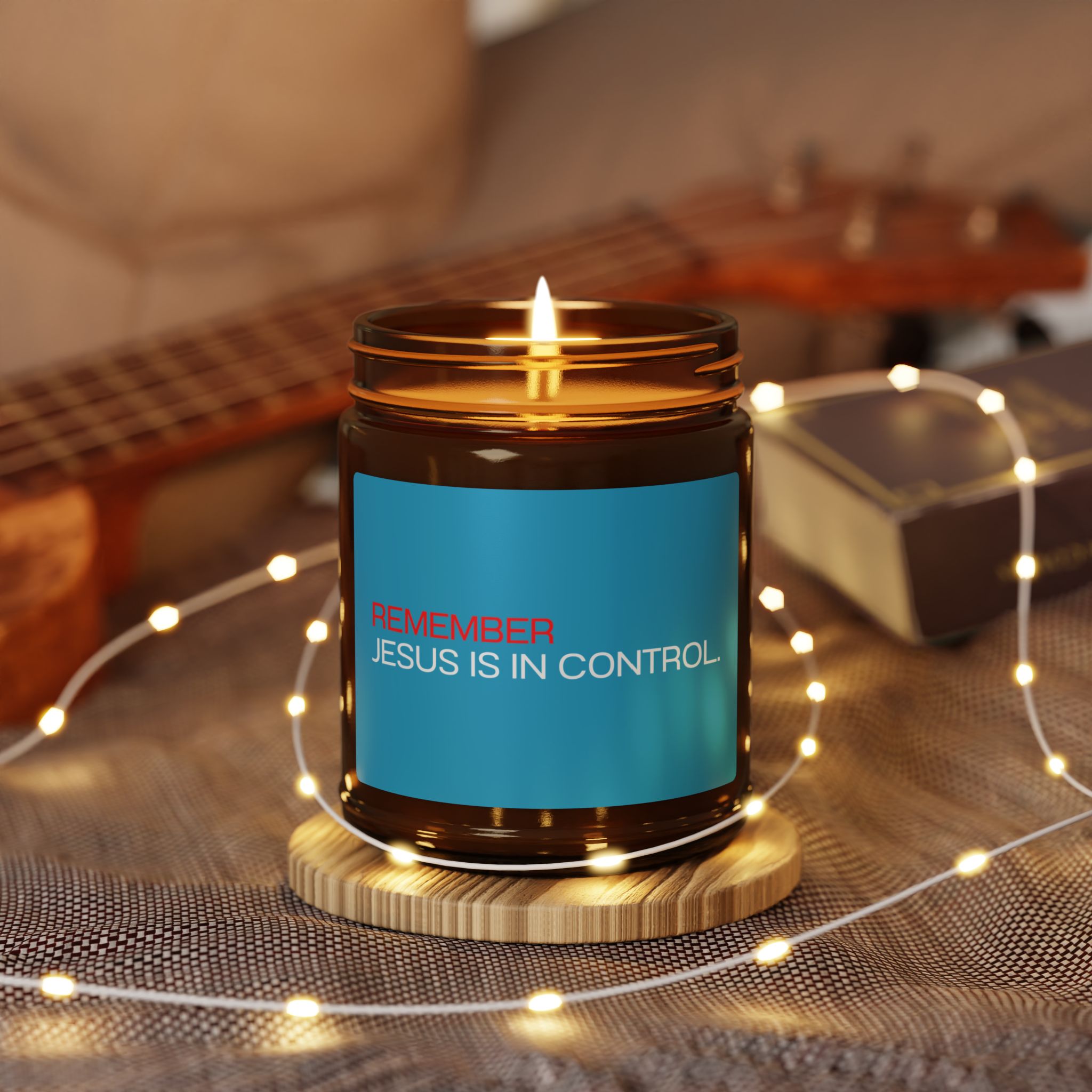 Remember: Jesus is in Control - Scented Candle - Christian Home Decor - Image 4