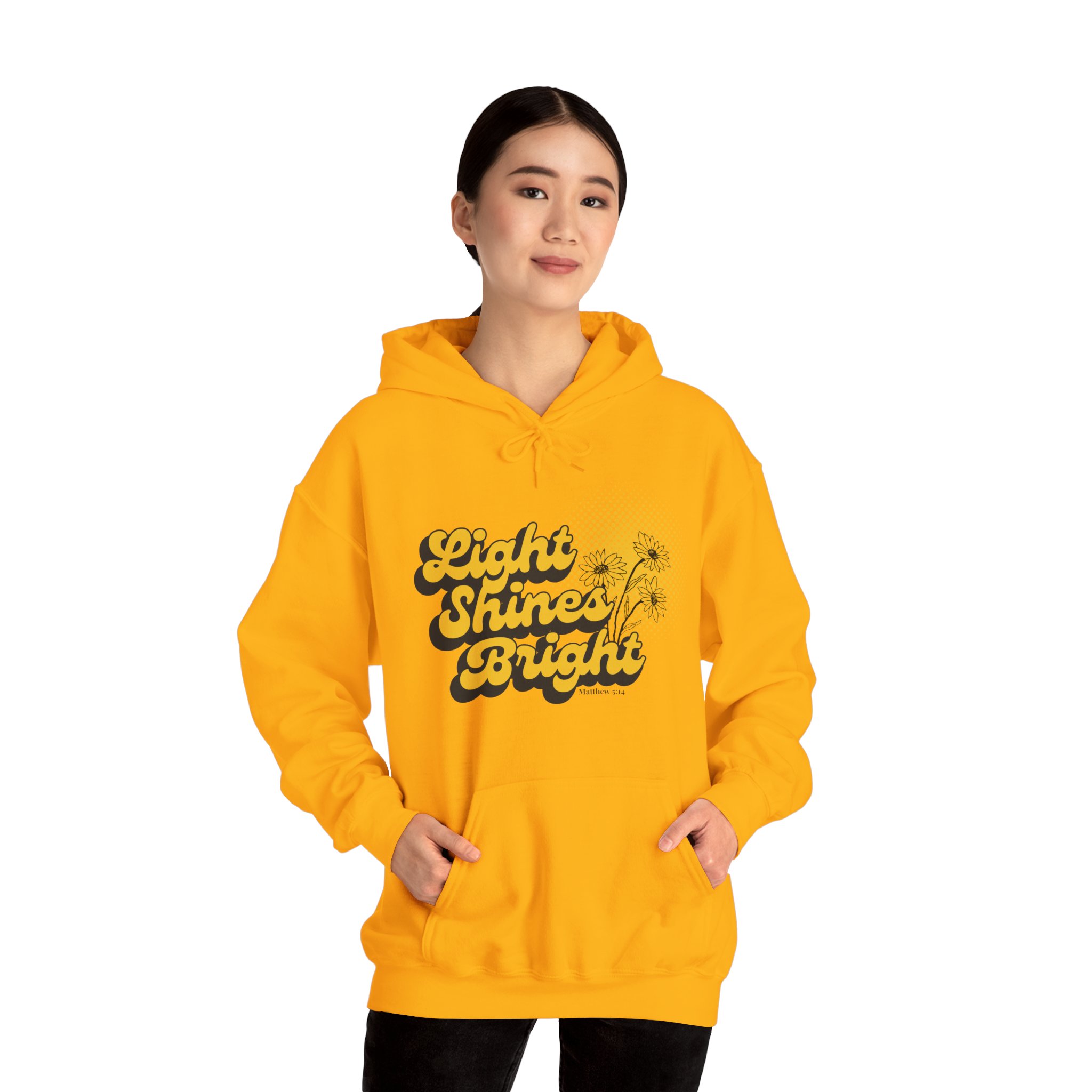 Women’s Hooded Sweatshirt: Light Shines Bright – Cozy & Inspirational Design - Image 6