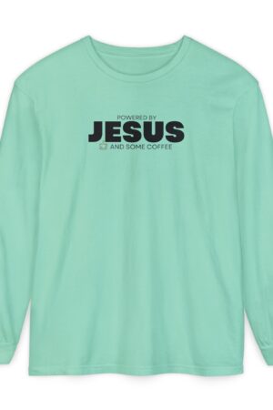 Powered by Jesus, Long-Sleeve Shirt - Christian Apparel, Fun Design