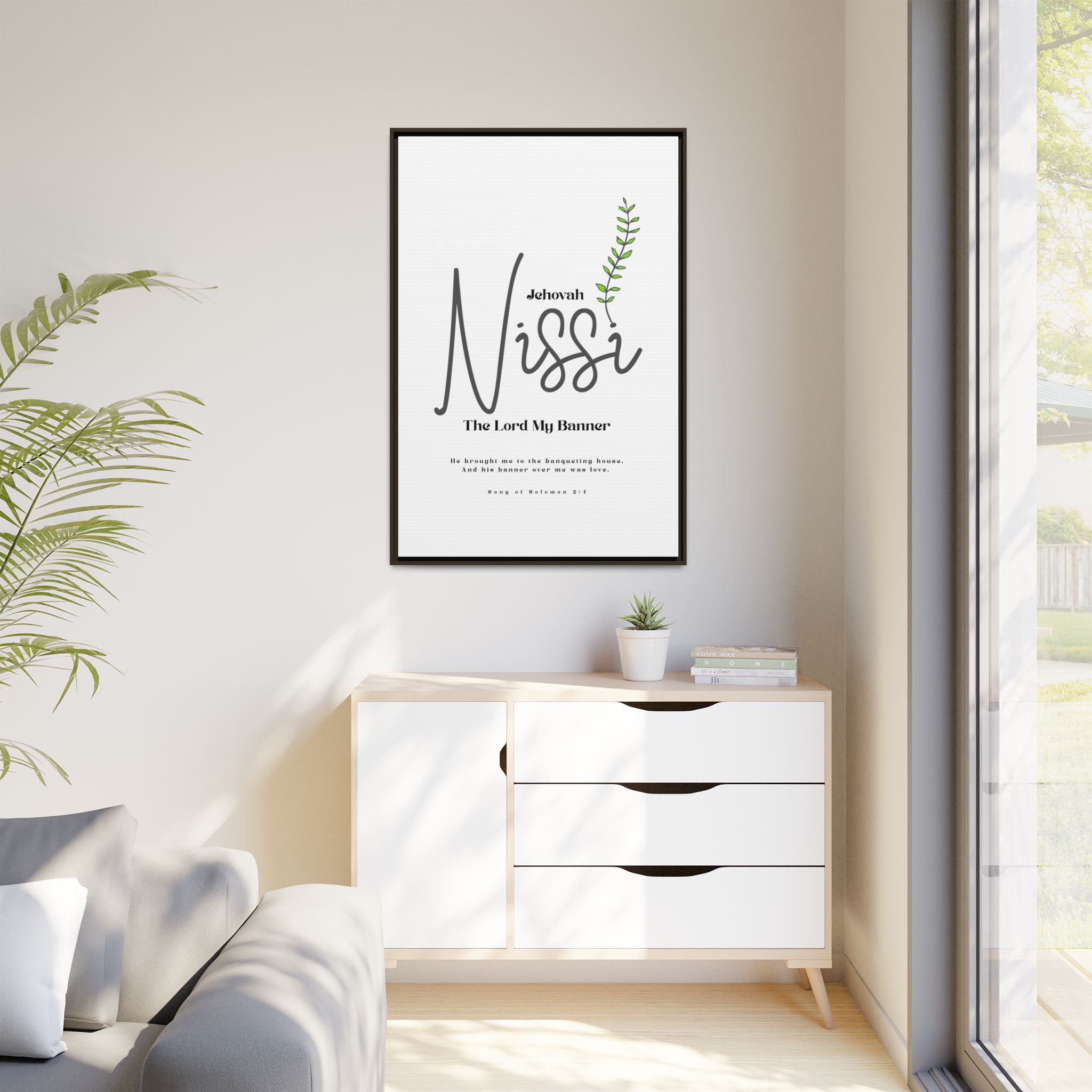 Jehovah Nissi Framed Canvas - "The Lord My Banner" Multi-Color Victory Wall Art - Image 19