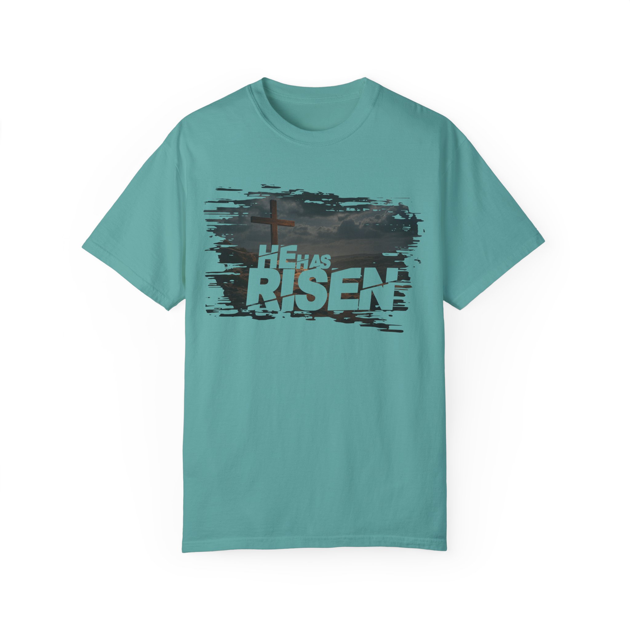 He Has Risen Matthew 28:6 v2 - Inspirational Unisex Christian T-Shirt by Love316 - Image 37