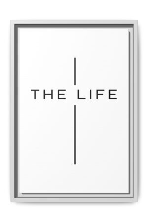 The Life Cross Minimalist Canvas - John 14:6, Christian Wall Art
