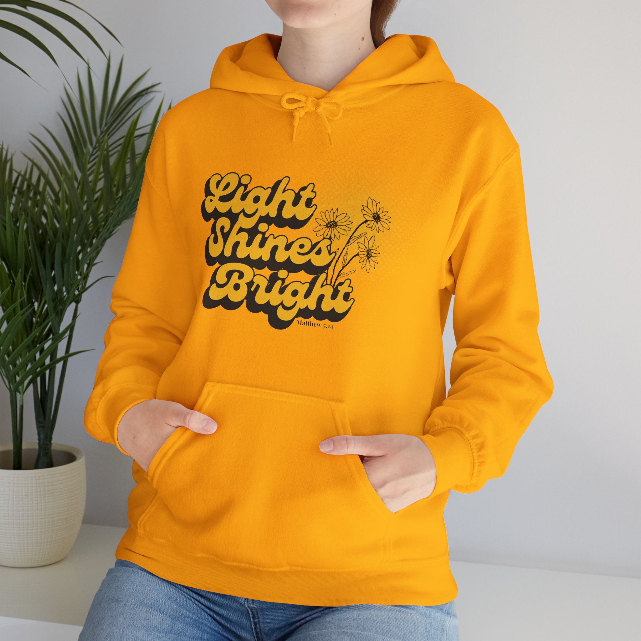 Women’s Hooded Sweatshirt: Light Shines Bright – Cozy & Inspirational Design - Image 7