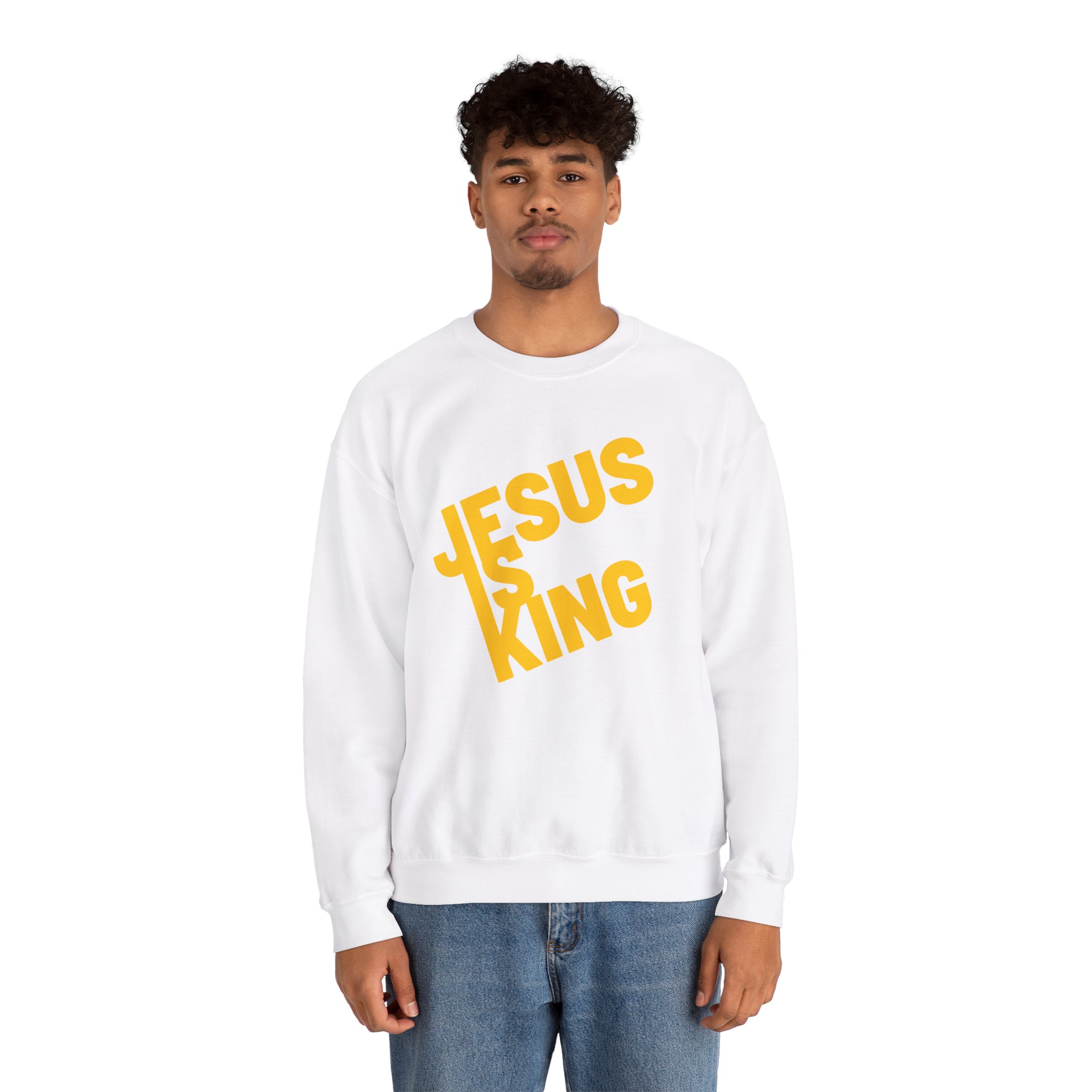 Jesus is King - Sweatshirt - Christian Apparel, Unisex Heavy Blend - Image 9
