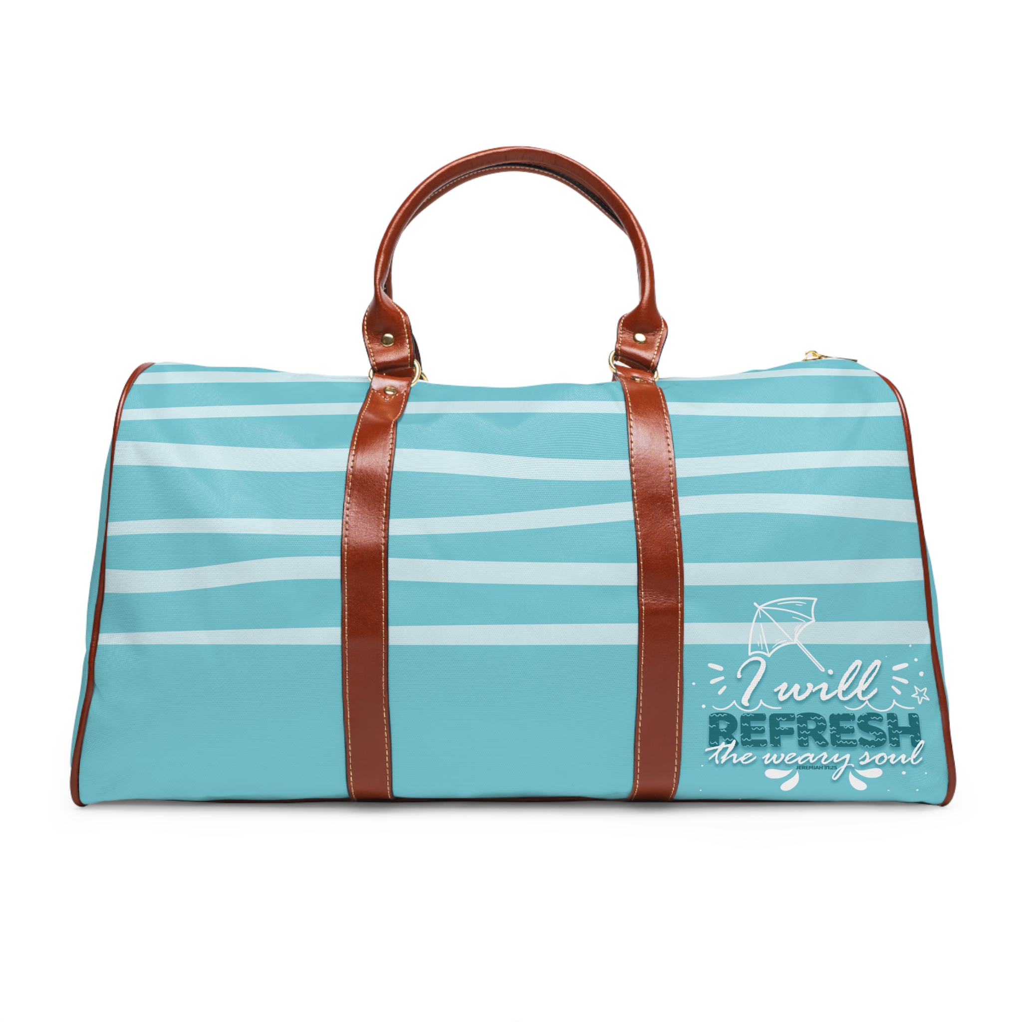 I Will Refresh the Weary Soul Waterproof Travel Bag – Beach & Adventure Read