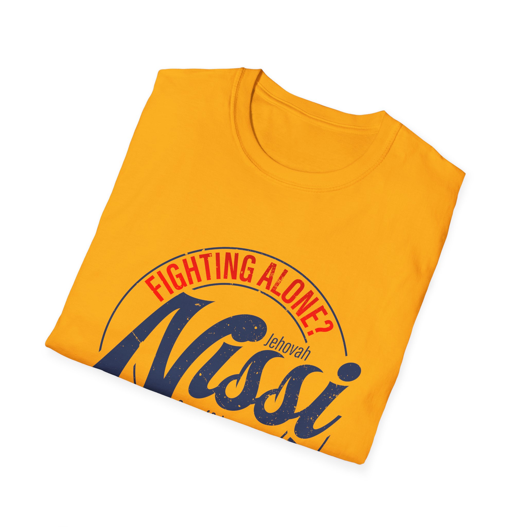 Fighting Alone? Talk to God Your Banner Tee - Jehovah Nissi Christian Shirt - Image 20