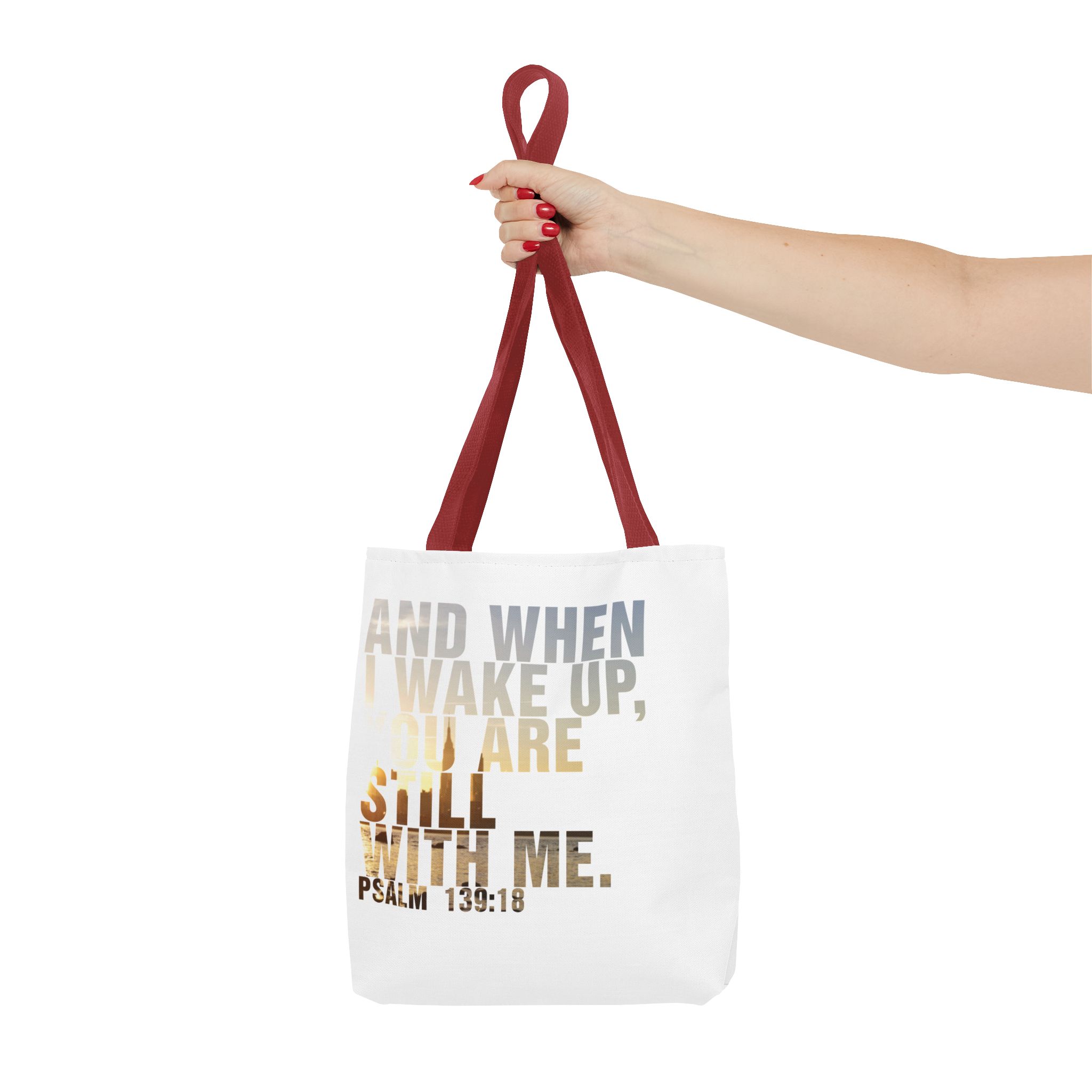 Inspirational 'And When I Wake Up' Tote Bag – Psalm 139:18, Durable & Stylish - Image 16