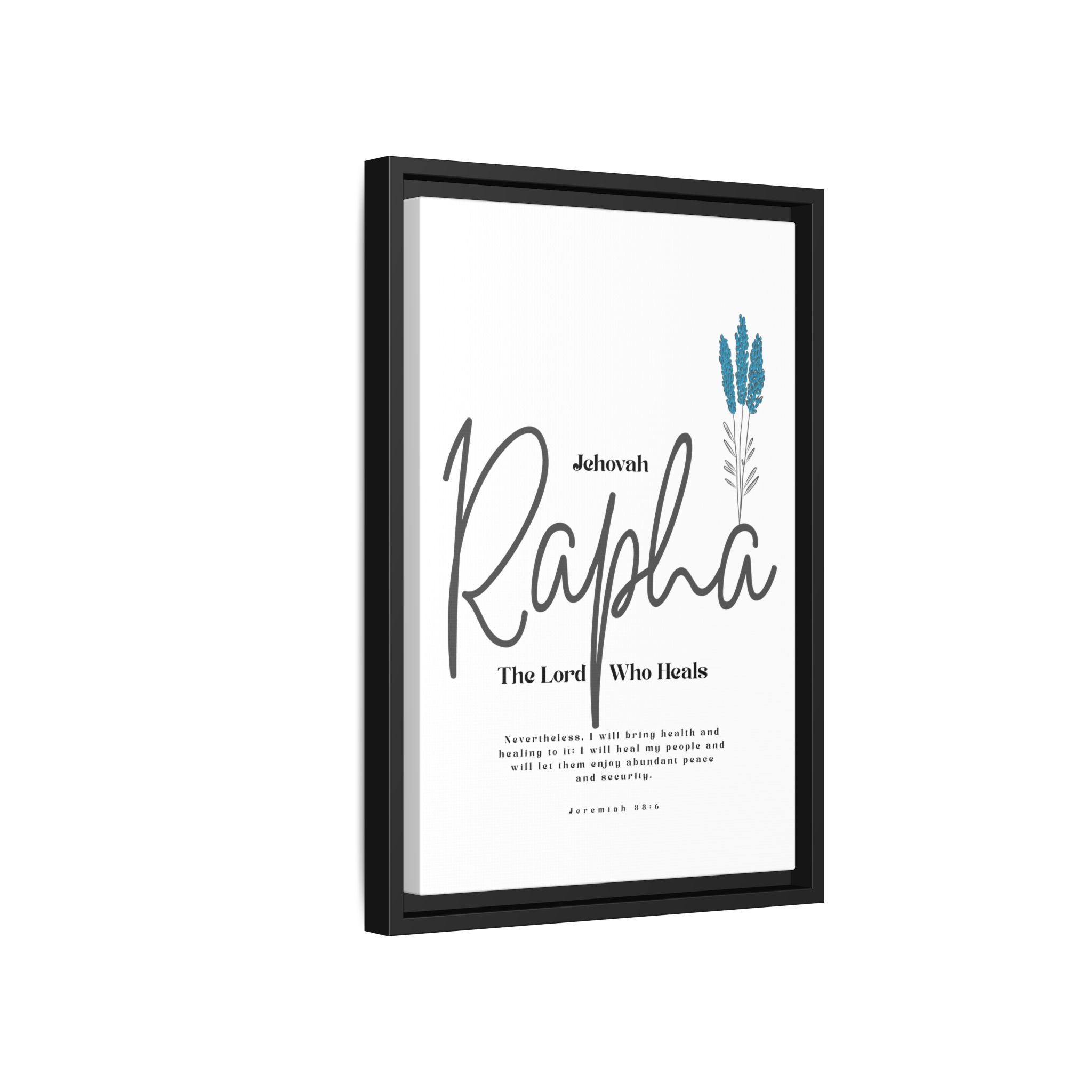Jehovah Rapha Framed Canvas - The Lord Who Heals- Soothing Multi-Color Scripture Art - Image 26