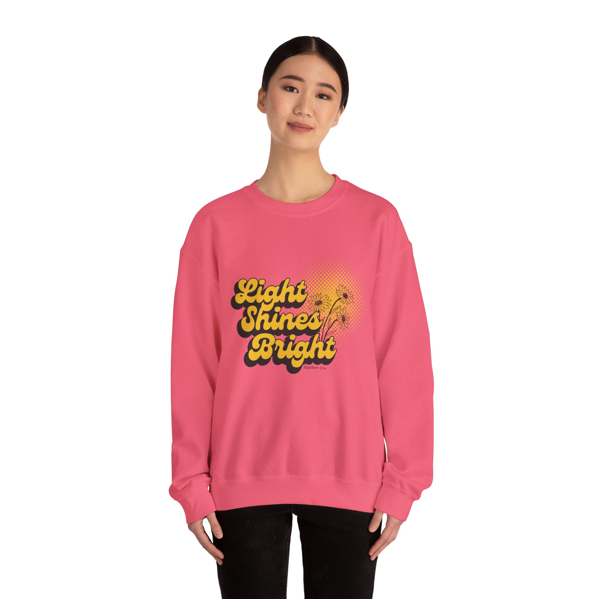 Light Shines Bright, Sweatshirt - Matthew 5:14, Christian Apparel - Image 31