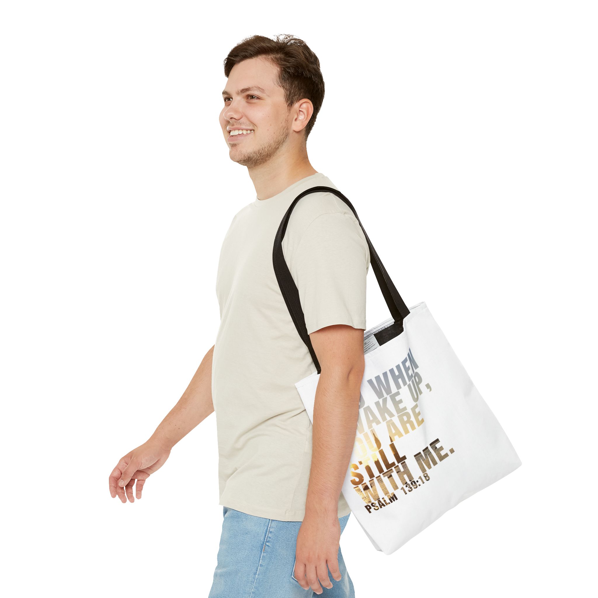 Inspirational 'And When I Wake Up' Tote Bag – Psalm 139:18, Durable & Stylish - Image 7