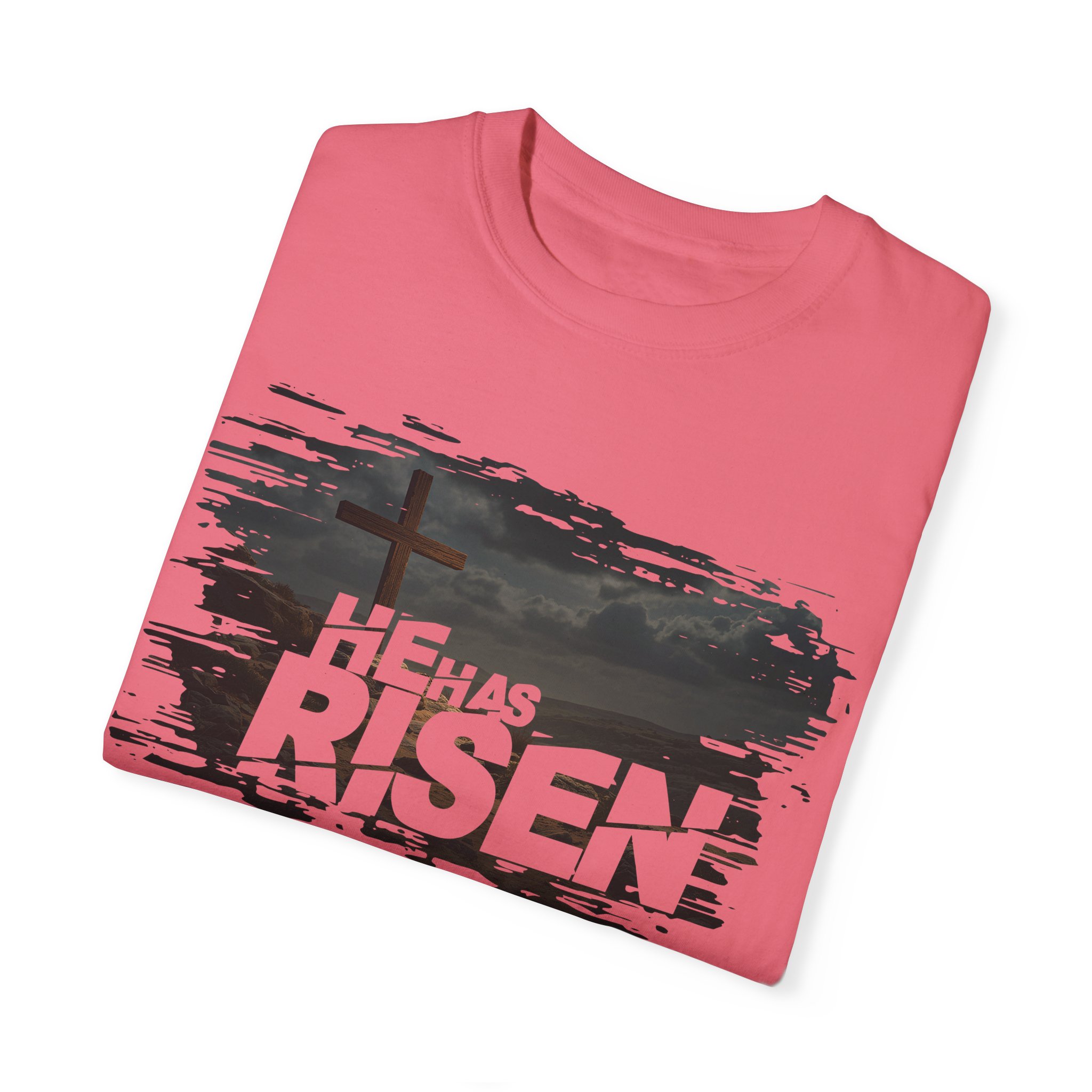 He Has Risen Matthew 28:6 v2 - Inspirational Unisex Christian T-Shirt by Love316 - Image 51