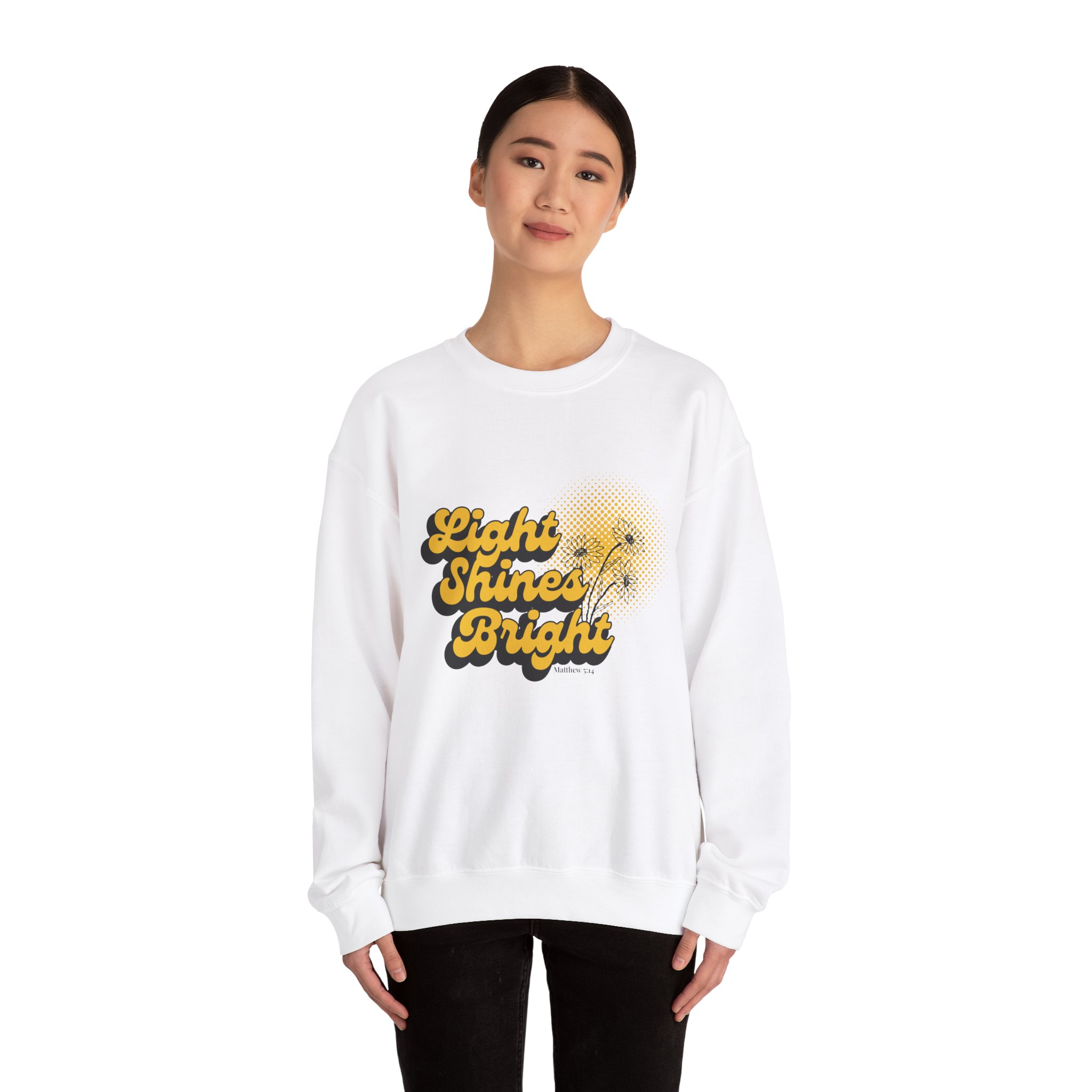 Light Shines Bright, Sweatshirt - Matthew 5:14, Christian Apparel - Image 9