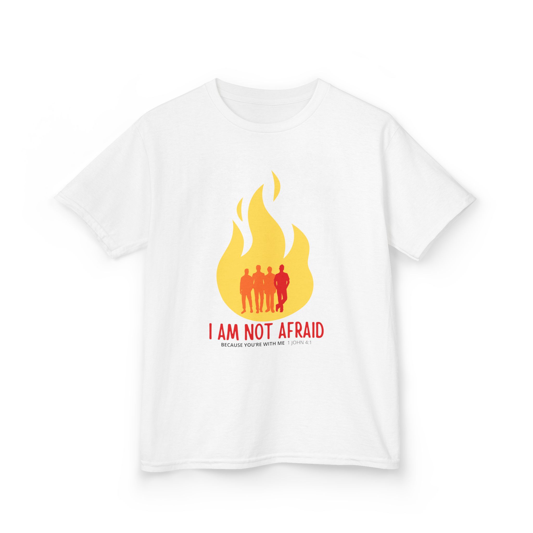 I Am Not Afraid - Kids Tee - 1 John 4:1, Christian Apparel - Image 7