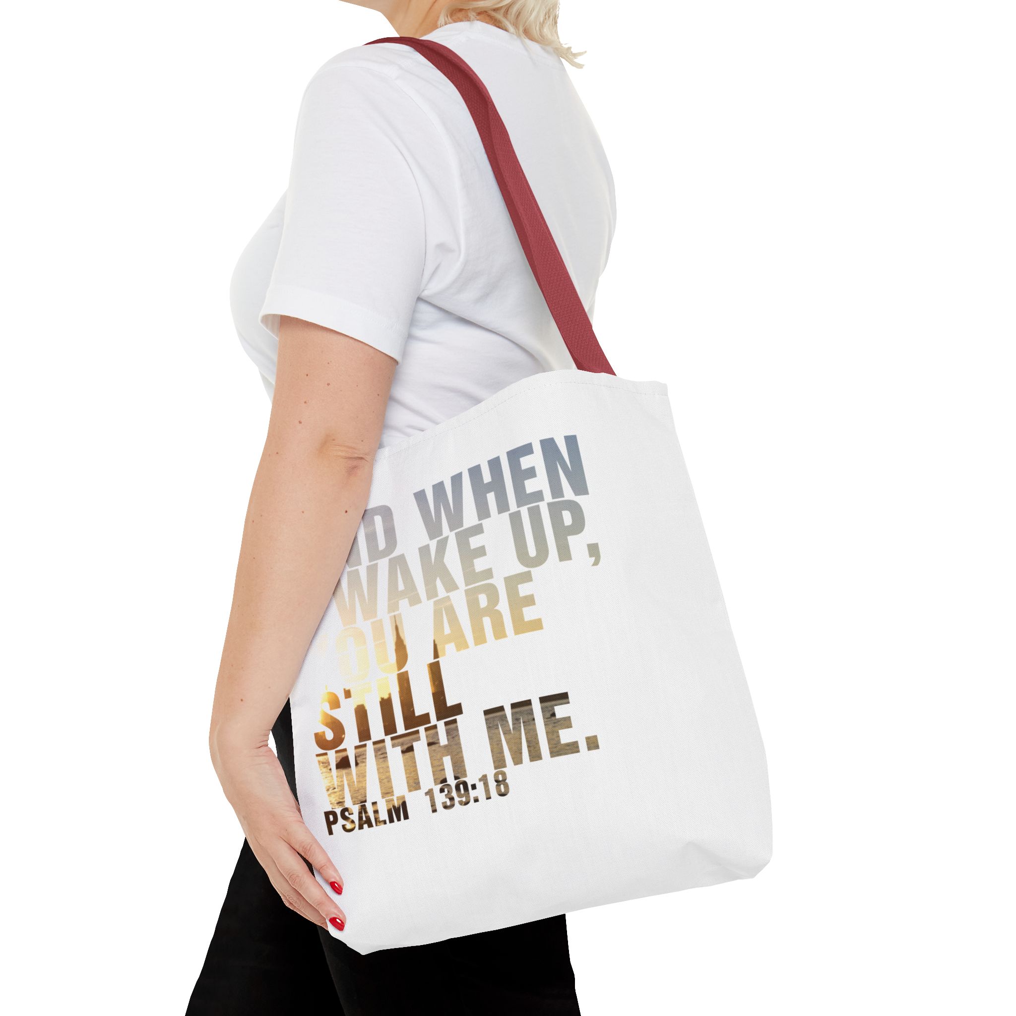 Inspirational 'And When I Wake Up' Tote Bag – Psalm 139:18, Durable & Stylish - Image 20