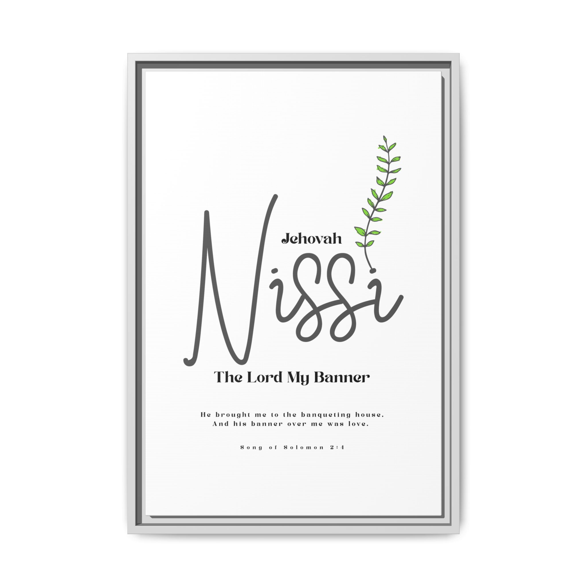 Jehovah Nissi Framed Canvas - "The Lord My Banner" Multi-Color Victory Wall Art - Image 45