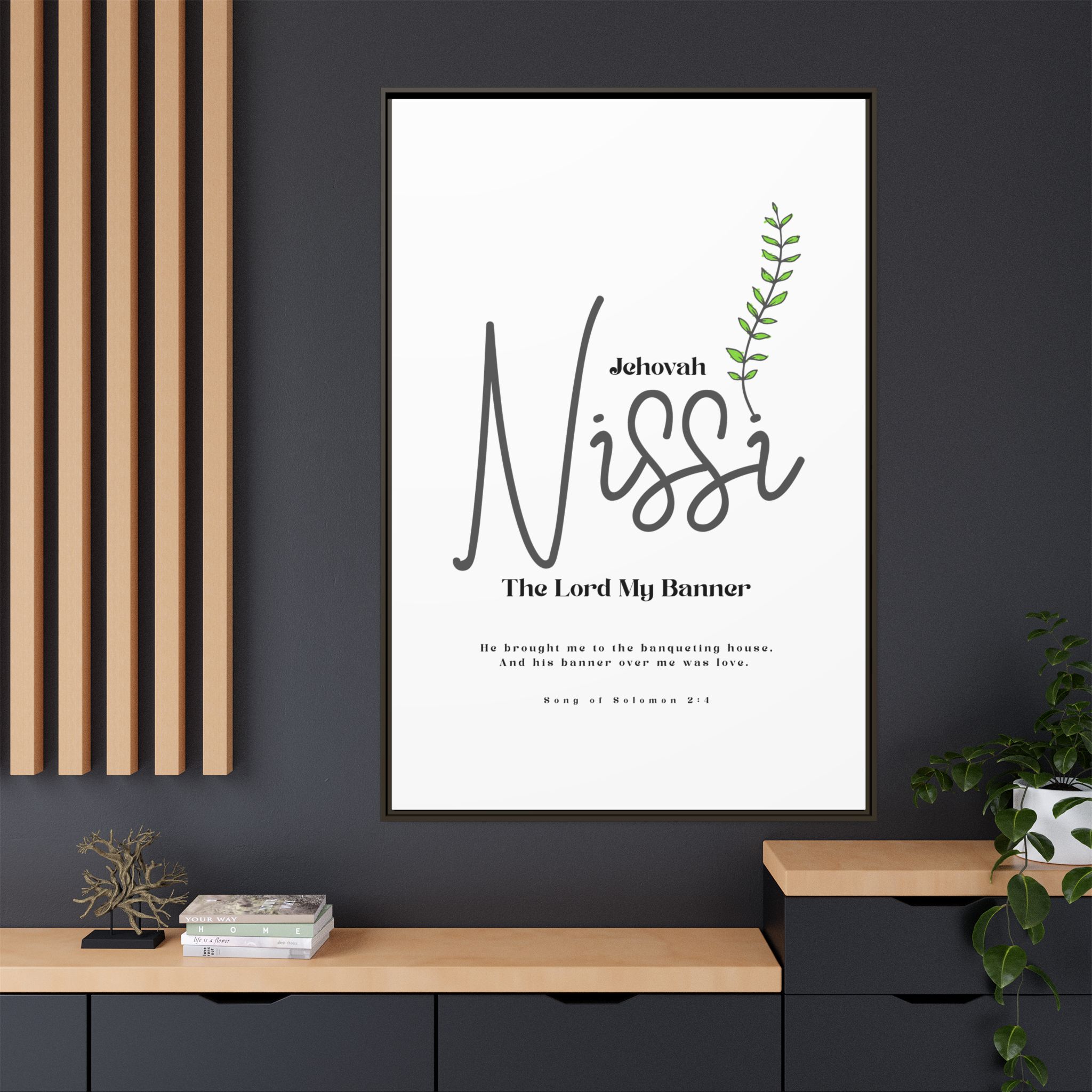 Jehovah Nissi Framed Canvas - "The Lord My Banner" Multi-Color Victory Wall Art - Image 56