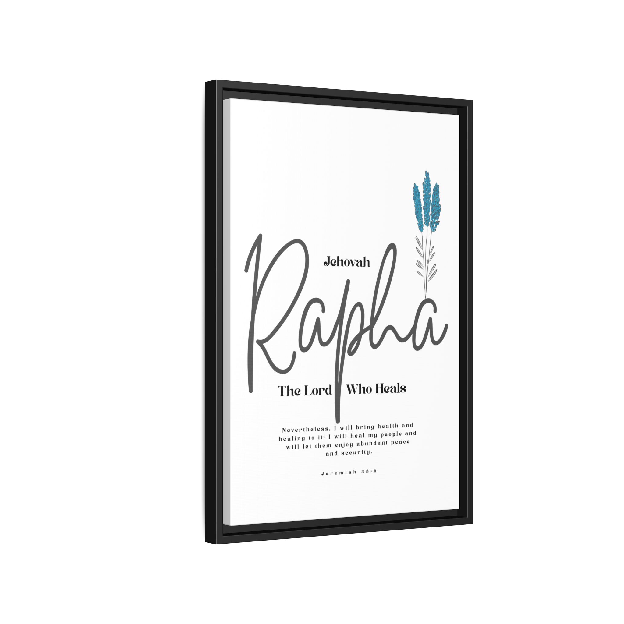 Jehovah Rapha Framed Canvas - The Lord Who Heals- Soothing Multi-Color Scripture Art - Image 38