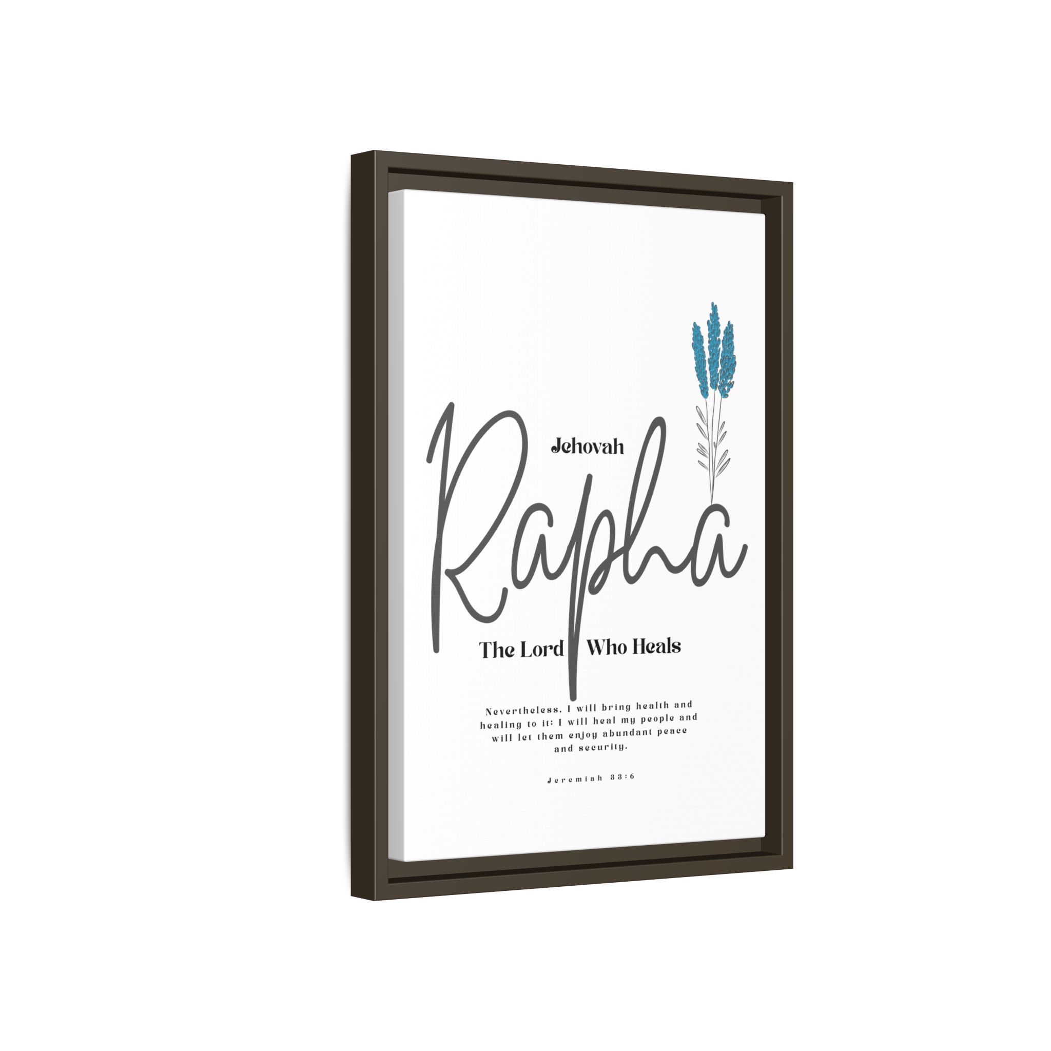 Jehovah Rapha Framed Canvas - The Lord Who Heals- Soothing Multi-Color Scripture Art - Image 30