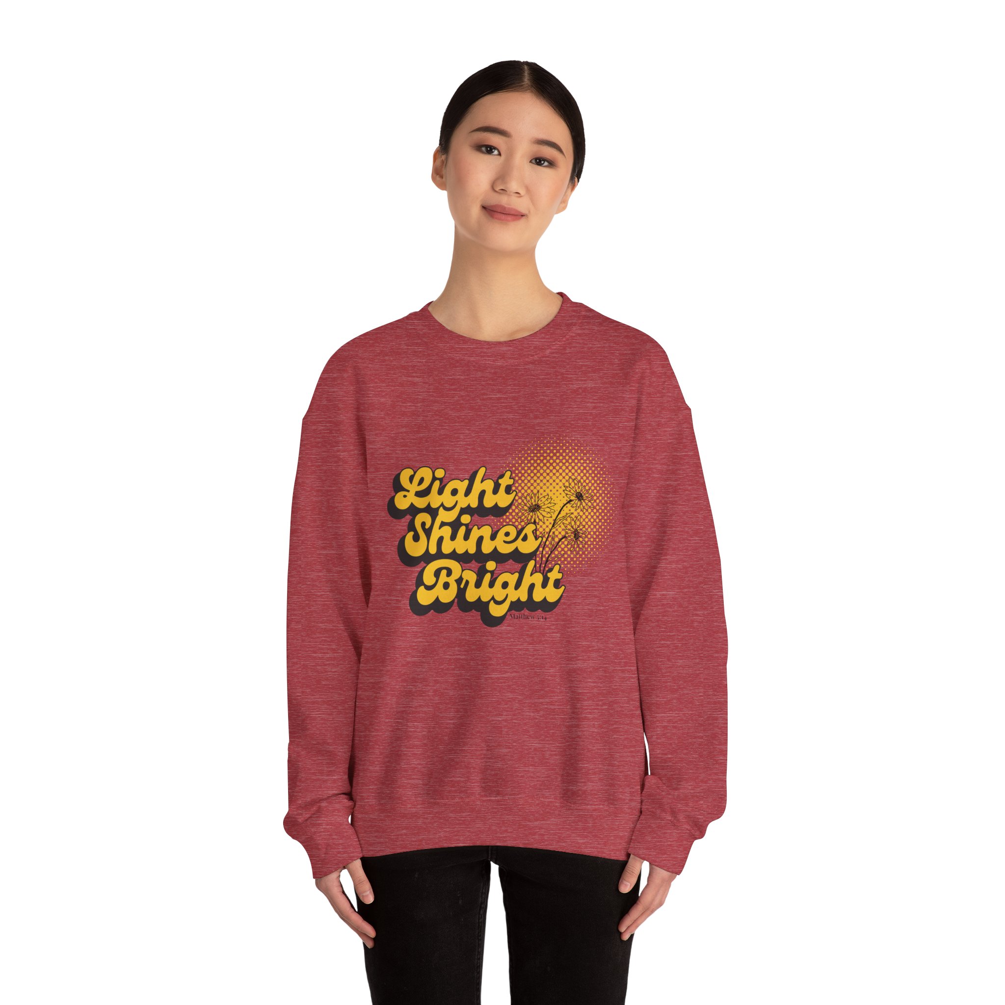 Light Shines Bright, Sweatshirt - Matthew 5:14, Christian Apparel - Image 35