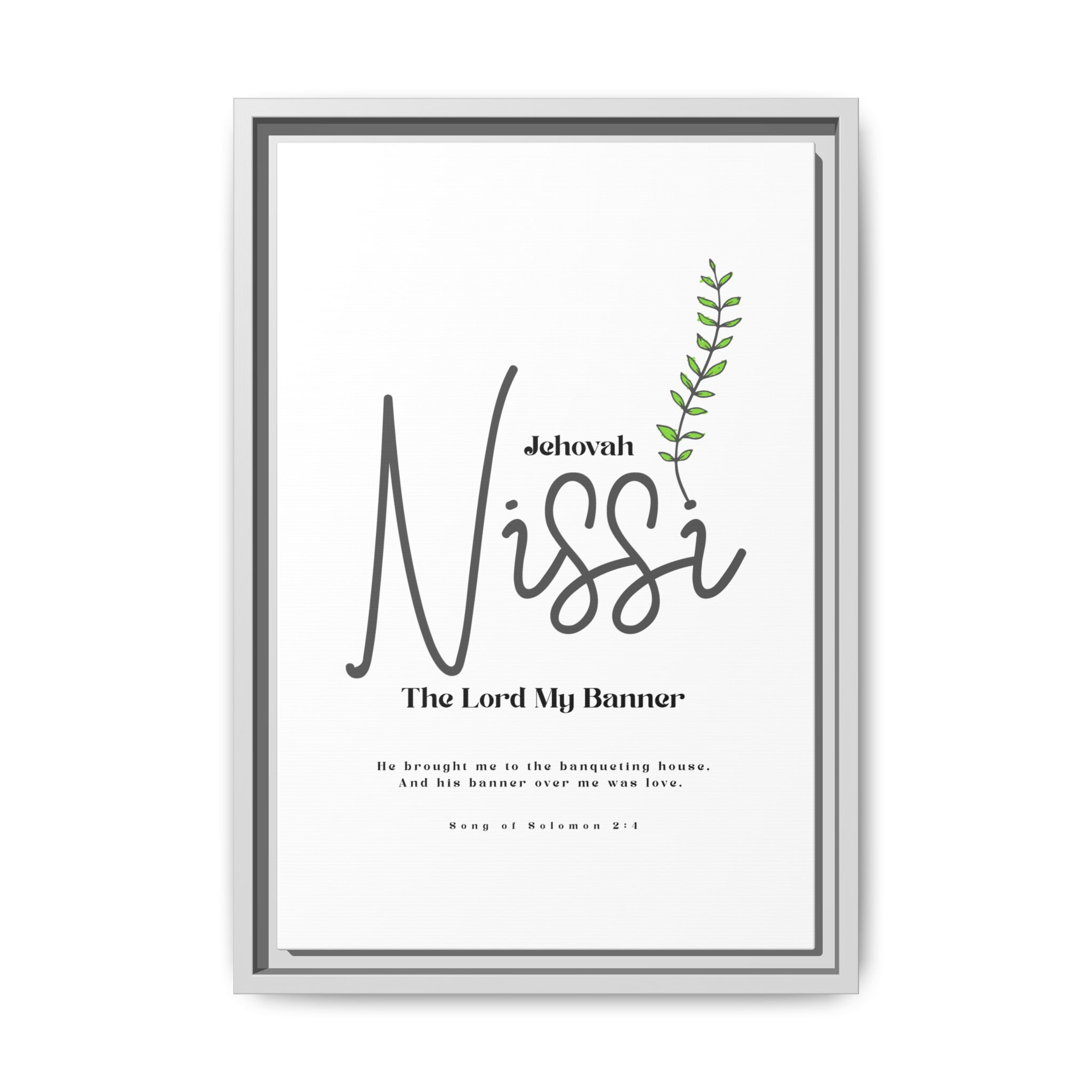 Jehovah Nissi Framed Canvas - "The Lord My Banner" Multi-Color Victory Wall Art - Image 33