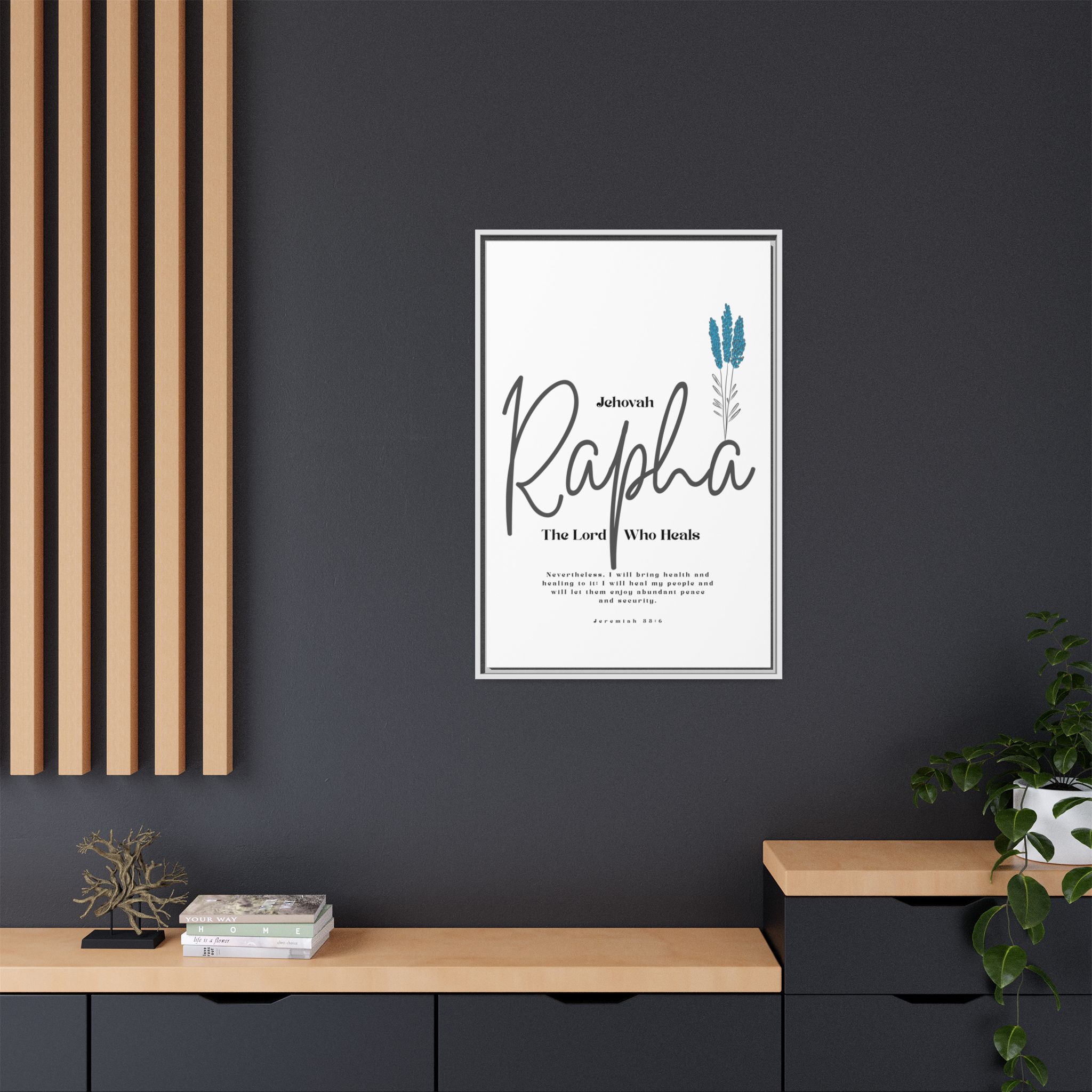Jehovah Rapha Framed Canvas - The Lord Who Heals- Soothing Multi-Color Scripture Art - Image 16