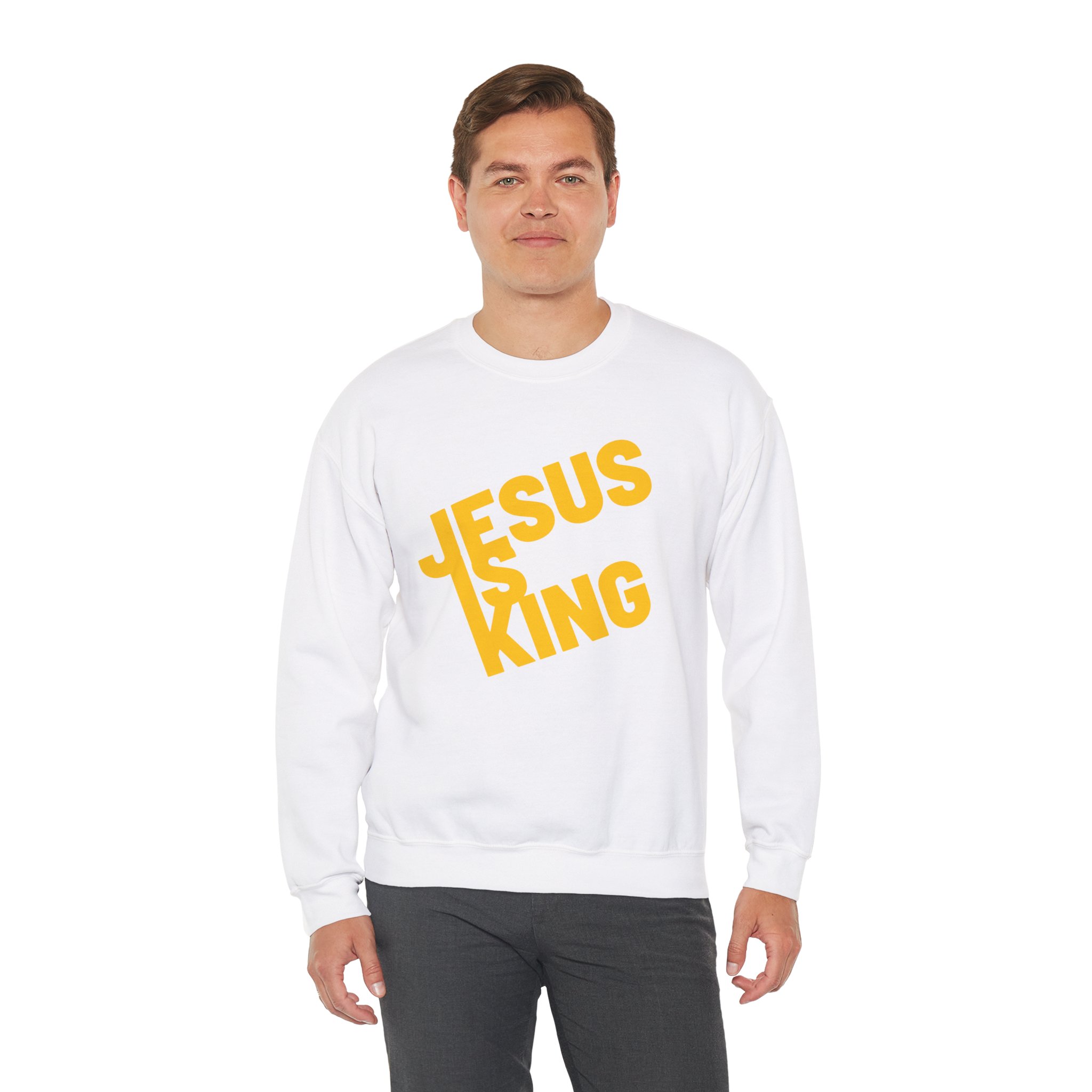 Jesus is King - Sweatshirt - Christian Apparel, Unisex Heavy Blend - Image 10