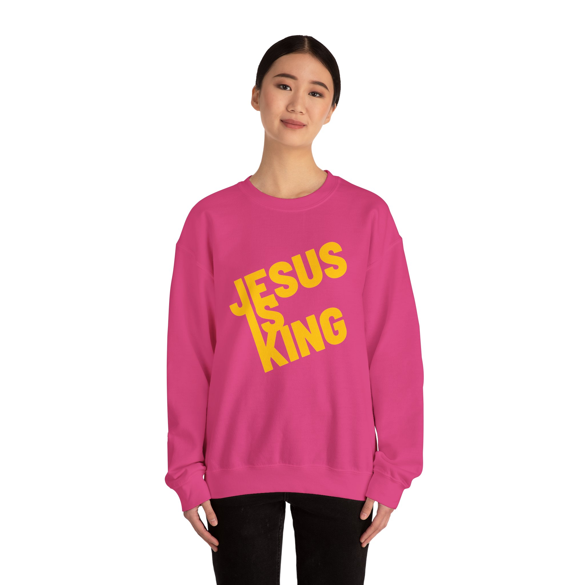 Jesus is King - Sweatshirt - Christian Apparel, Unisex Heavy Blend - Image 55