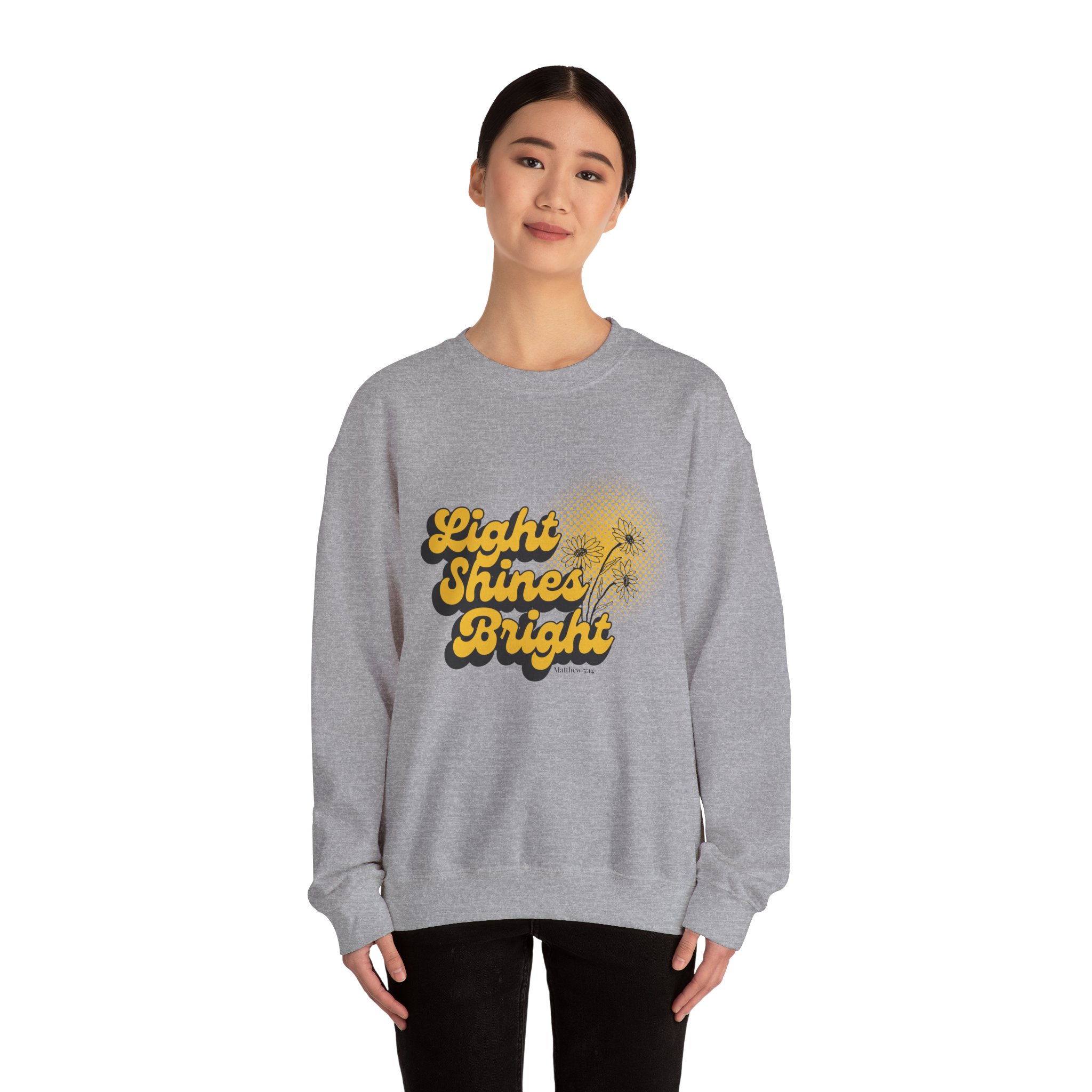 Light Shines Bright, Sweatshirt - Matthew 5:14, Christian Apparel - Image 19