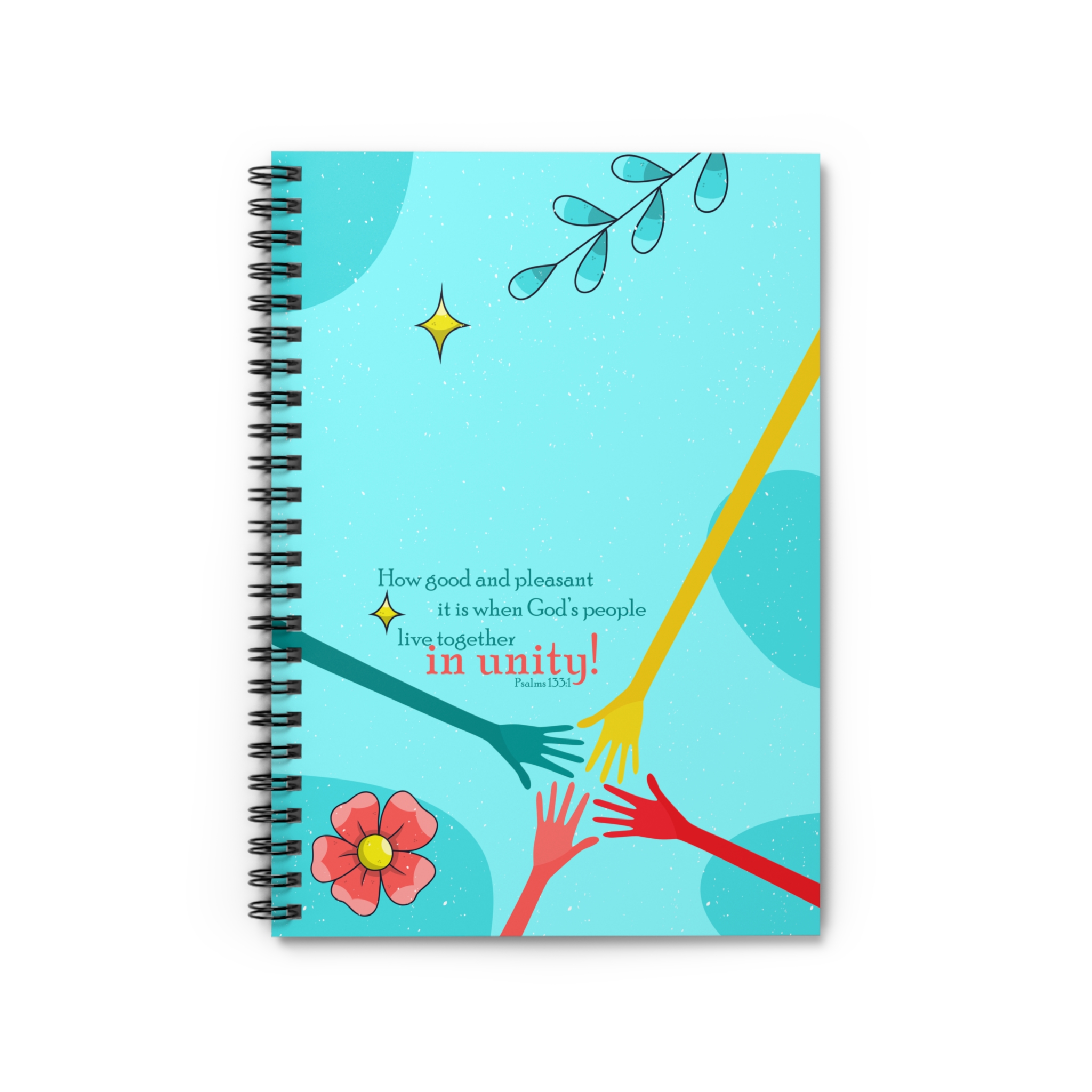 In Unity - Spiral Notebook - Psalms 133:1, Christian Stationery
