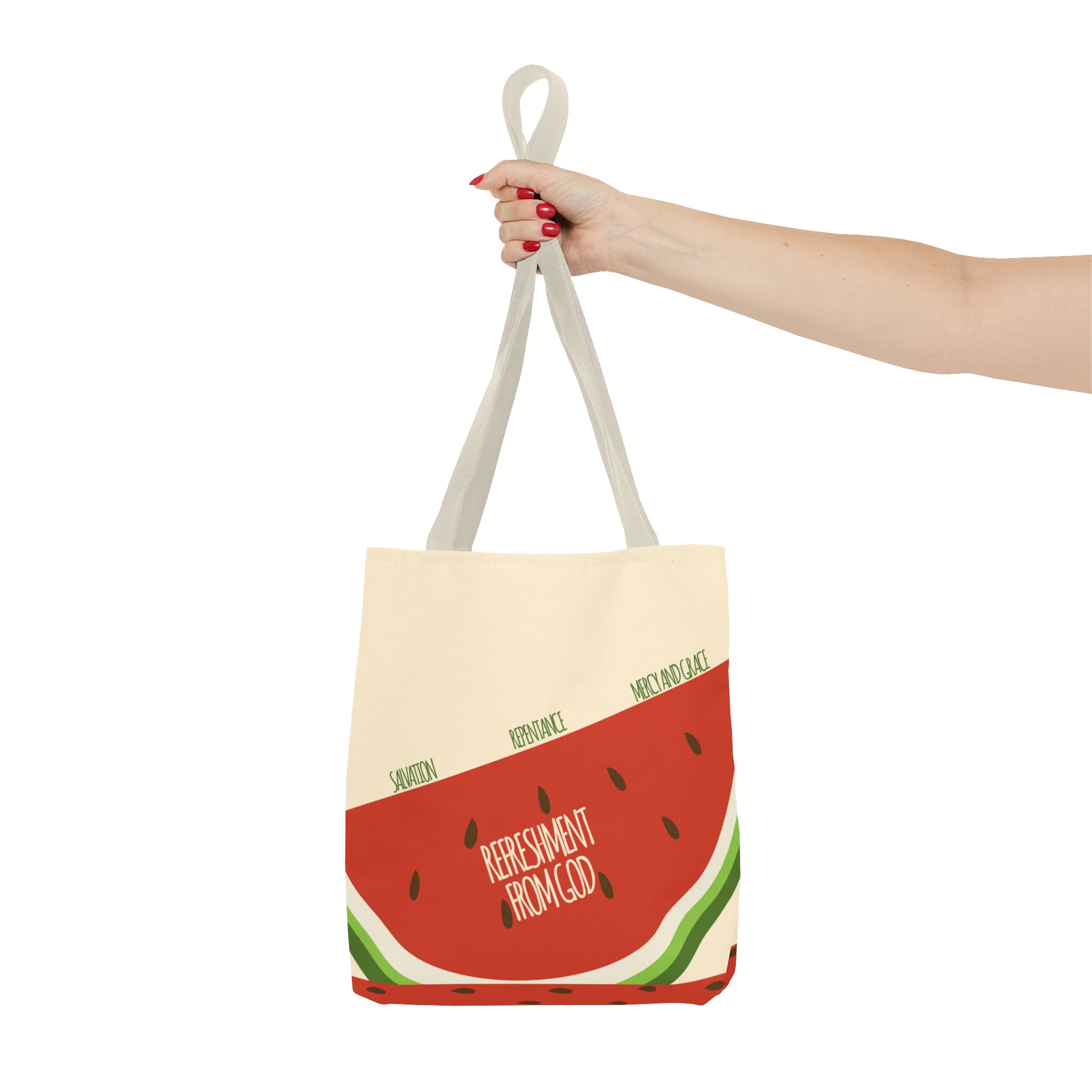 Watermelon Tote Bag - 'Salvation, Repentance, Mercy & Grace' Design, Perfect for Summer - Image 20