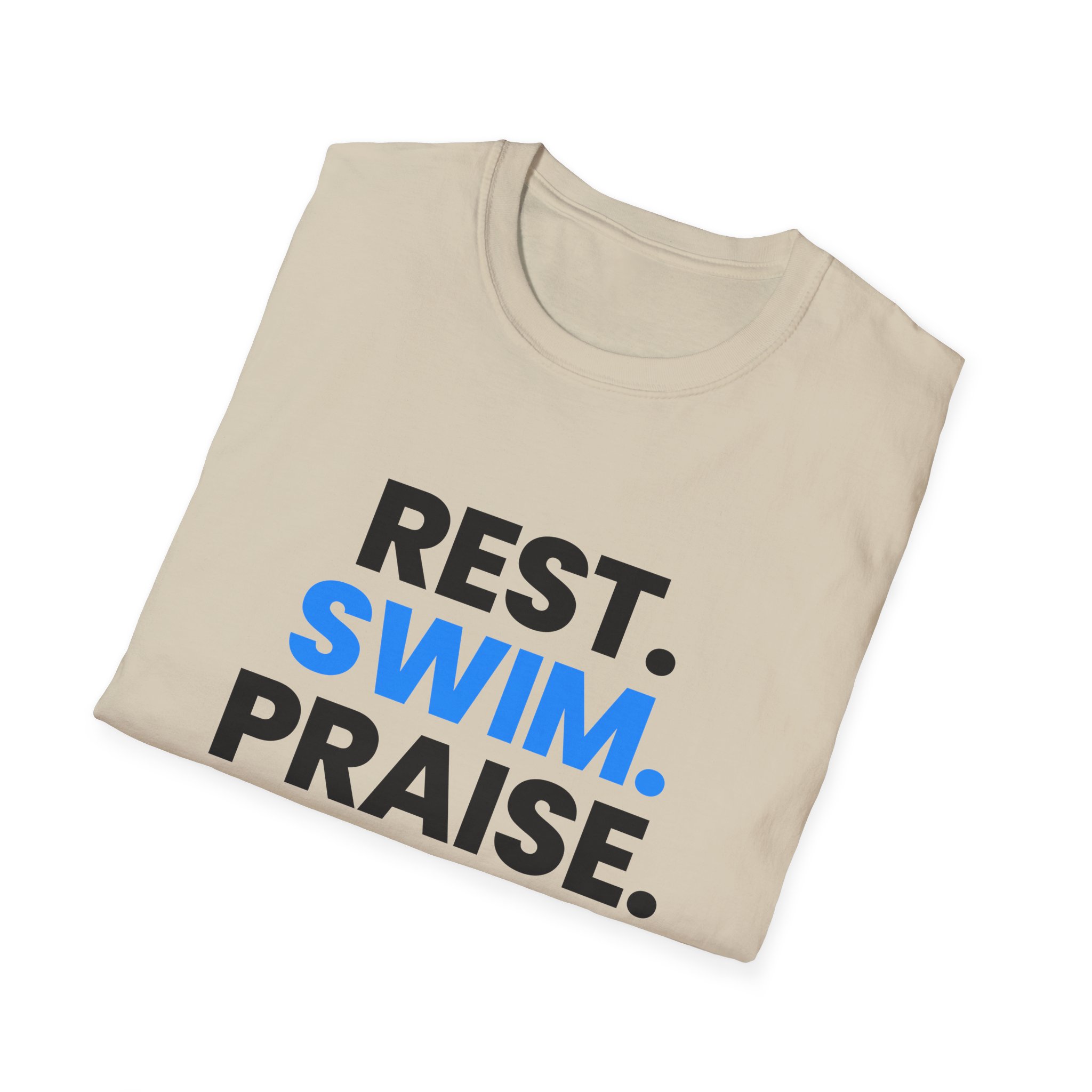 Unisex T-Shirt - 'Rest, Swim, Praise, Repeat' Design, Perfect for Summer Vibes - Image 4