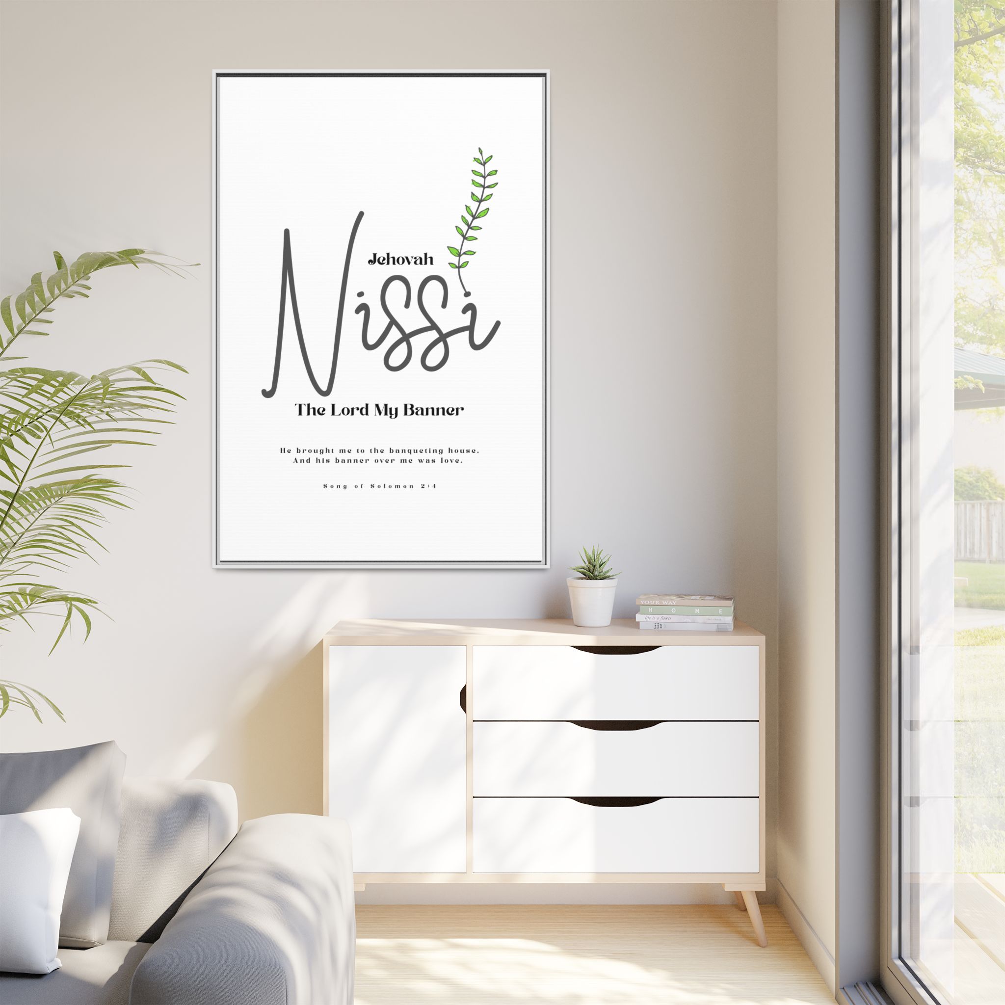 Jehovah Nissi Framed Canvas - "The Lord My Banner" Multi-Color Victory Wall Art - Image 59