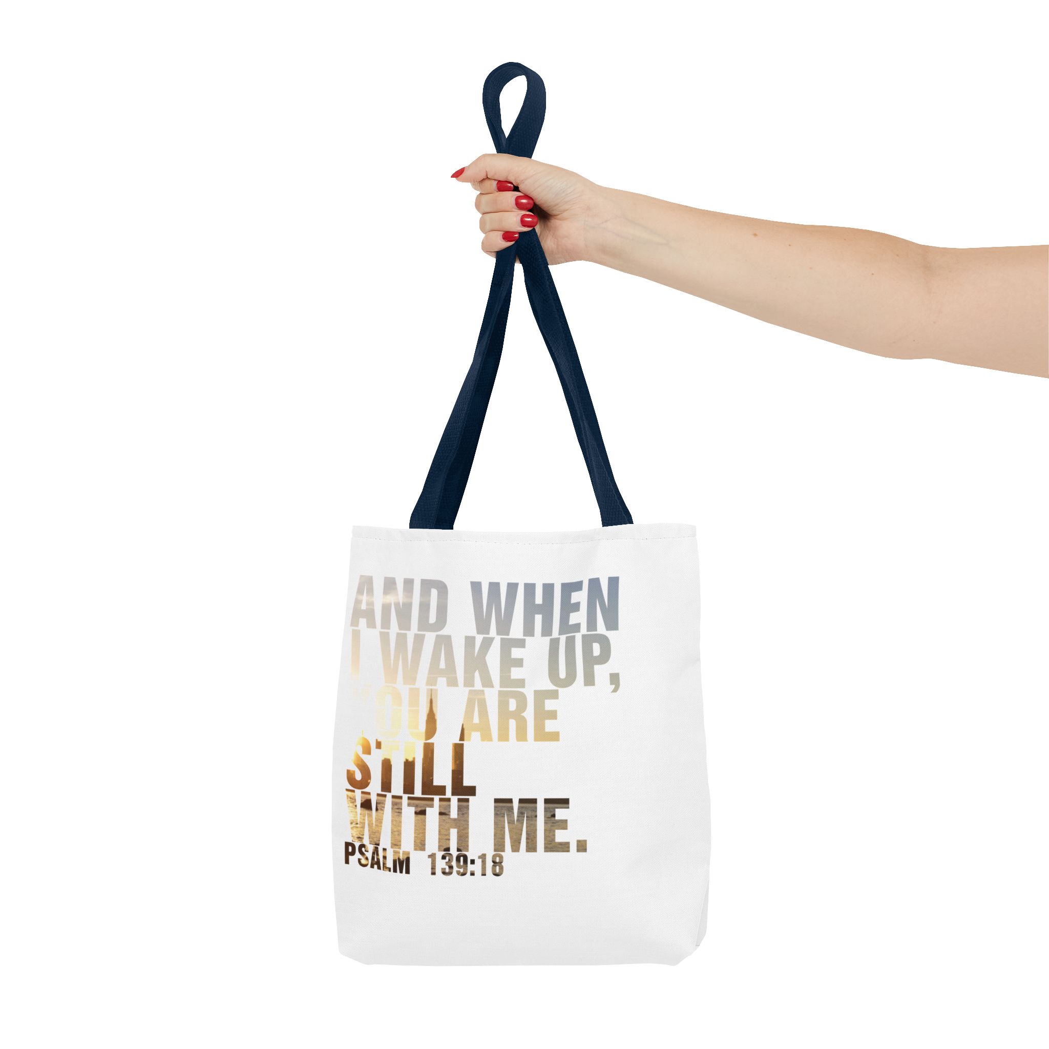 Inspirational 'And When I Wake Up' Tote Bag – Psalm 139:18, Durable & Stylish - Image 52