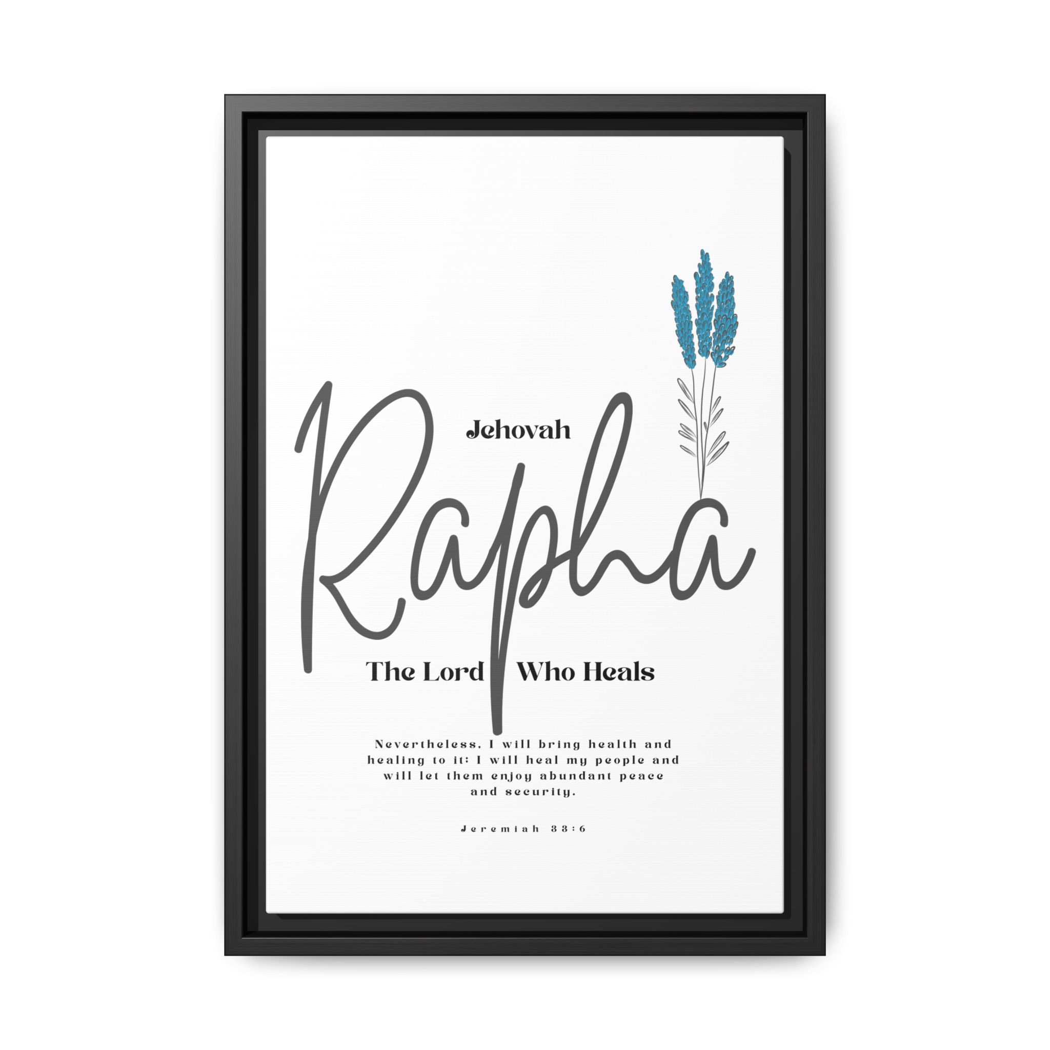 Jehovah Rapha Framed Canvas - The Lord Who Heals- Soothing Multi-Color Scripture Art - Image 25