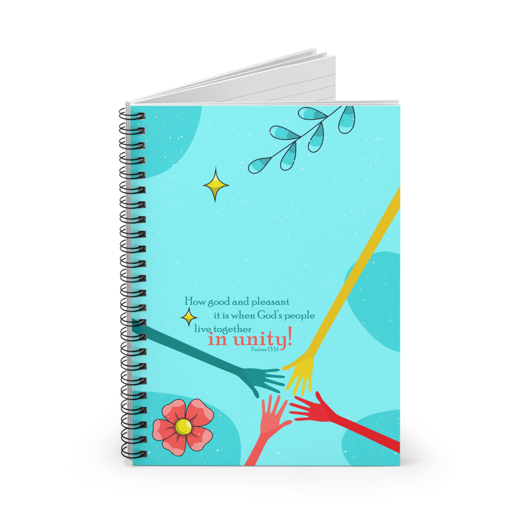 In Unity - Spiral Notebook - Psalms 133:1, Christian Stationery - Image 2